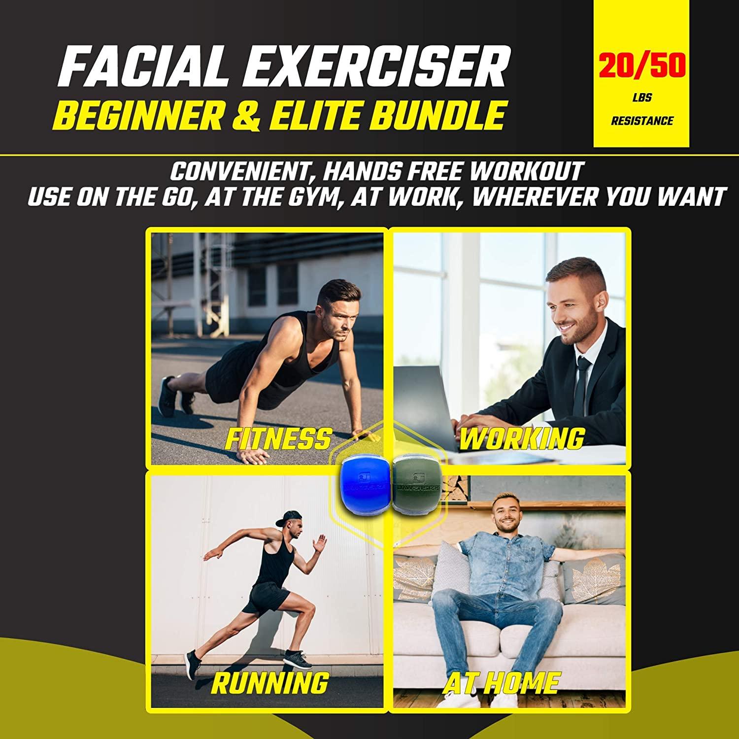 Jawzrsize Pop N Go and Custom Fit Jaw Enhancer Bundles Jaw Face