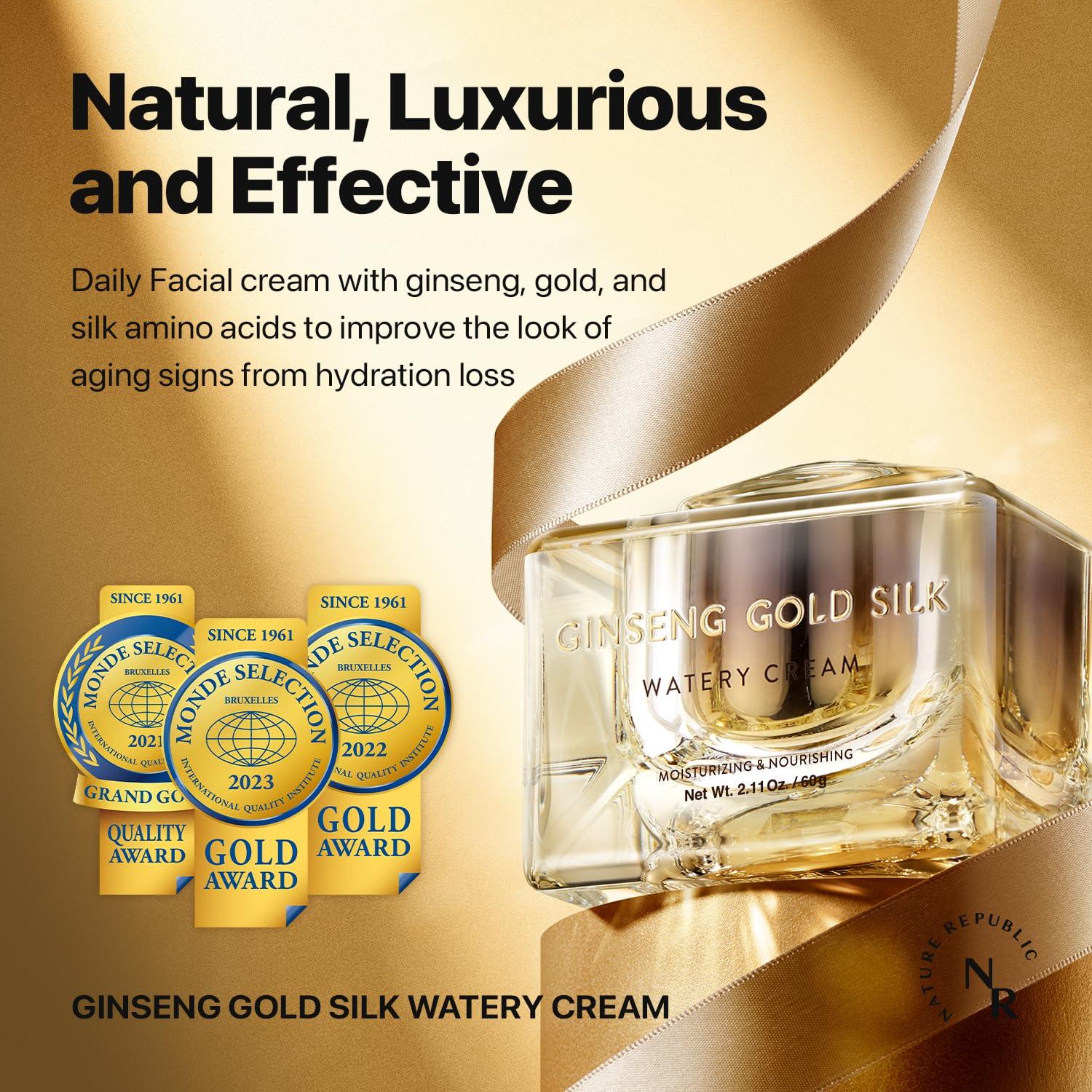 Nature Republic Ginseng Gold Silk Watery Cream - Anti-Aging