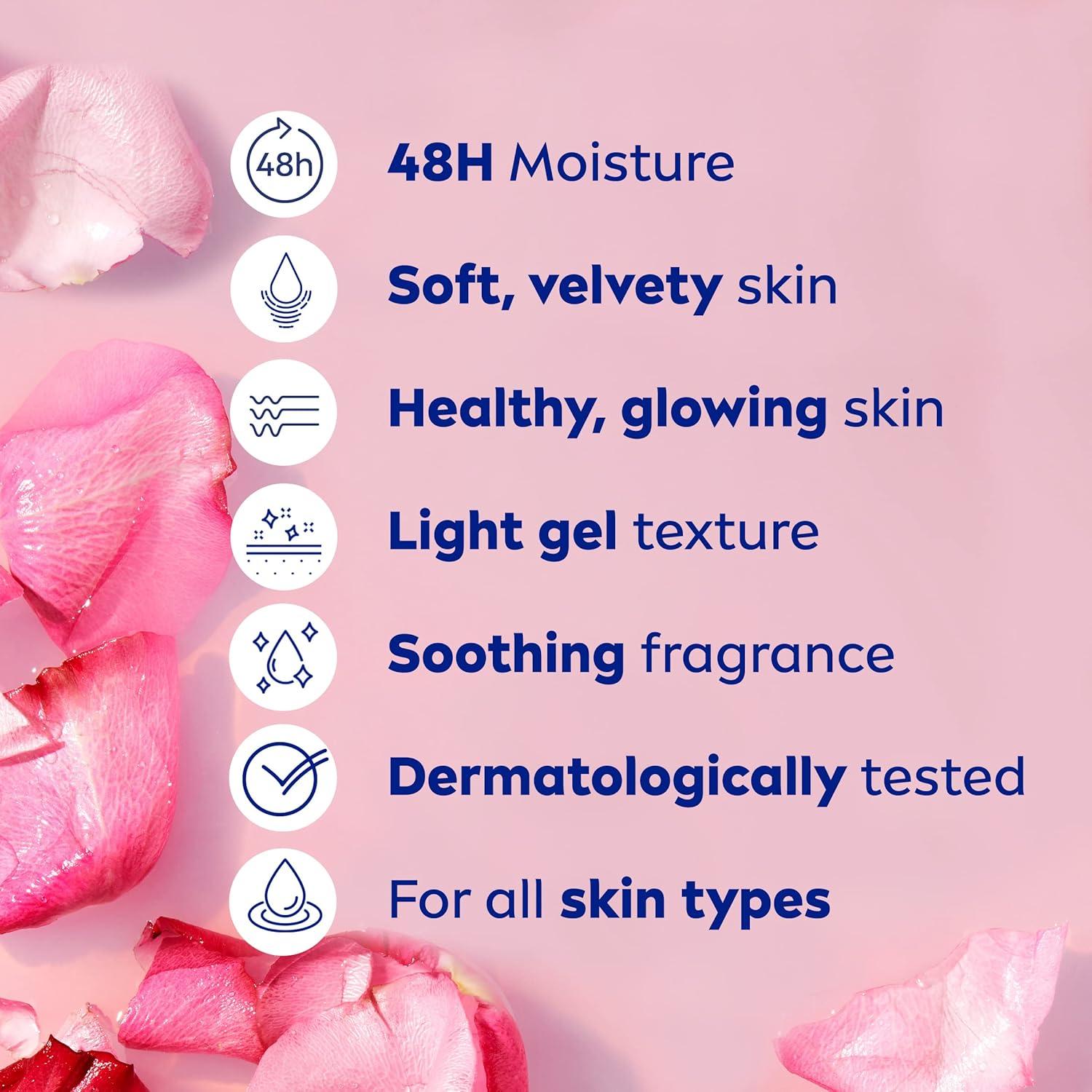 NIVEA Soft Rose 24h Day Cream  50 Ml , Face Care With Rose Water And Hyaluron - View #3