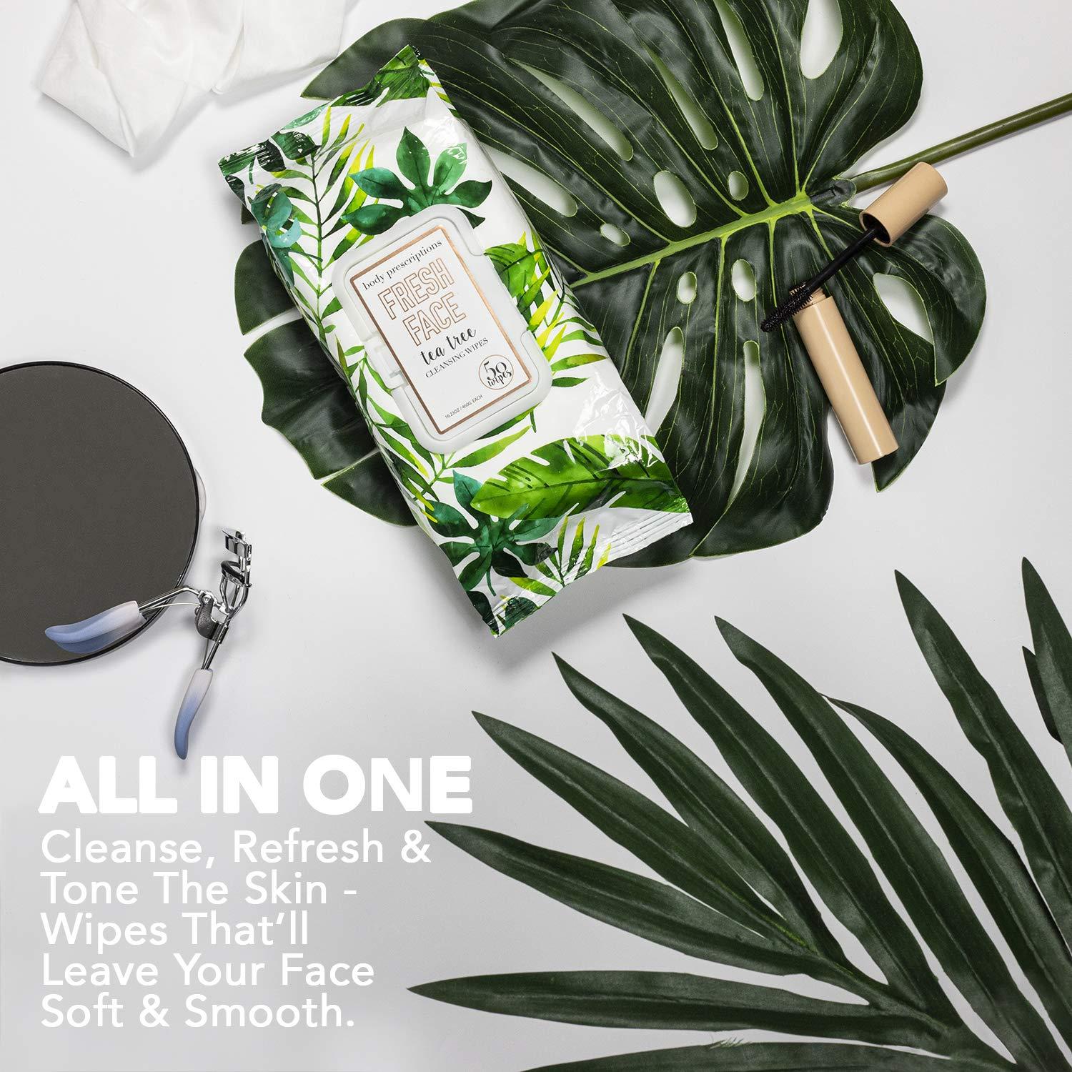 Body Prescriptions Makeup Remover Wipes Bulk Pack of 2, 100 Facial