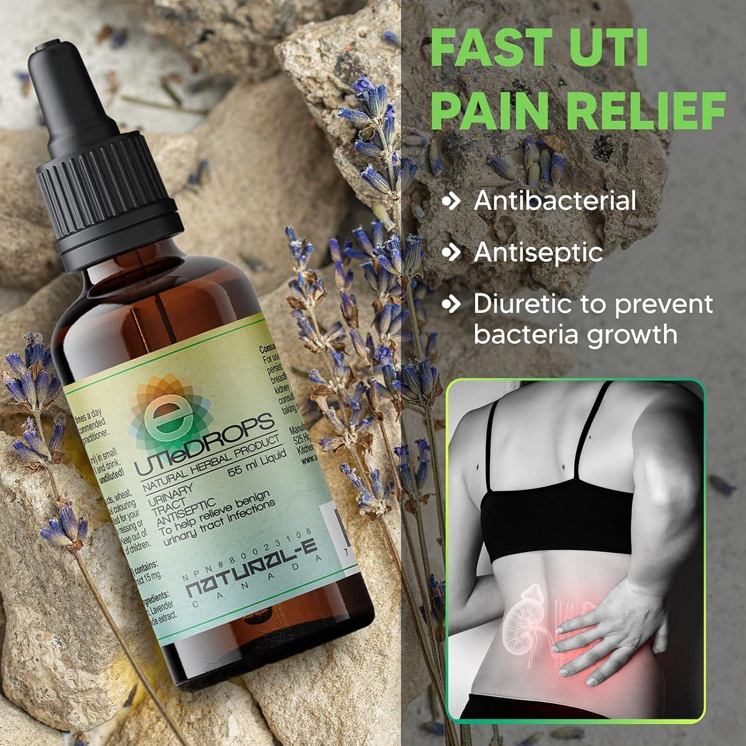 UTI EDrops All Natural Treatment for Urinary Tract Infection. Quickly Eliminates Burning