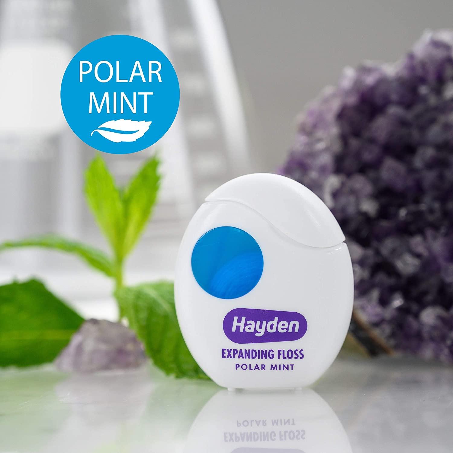 6Pack Hayden Clean+ Dental Floss Polar Mint with Anti Tartar Actives