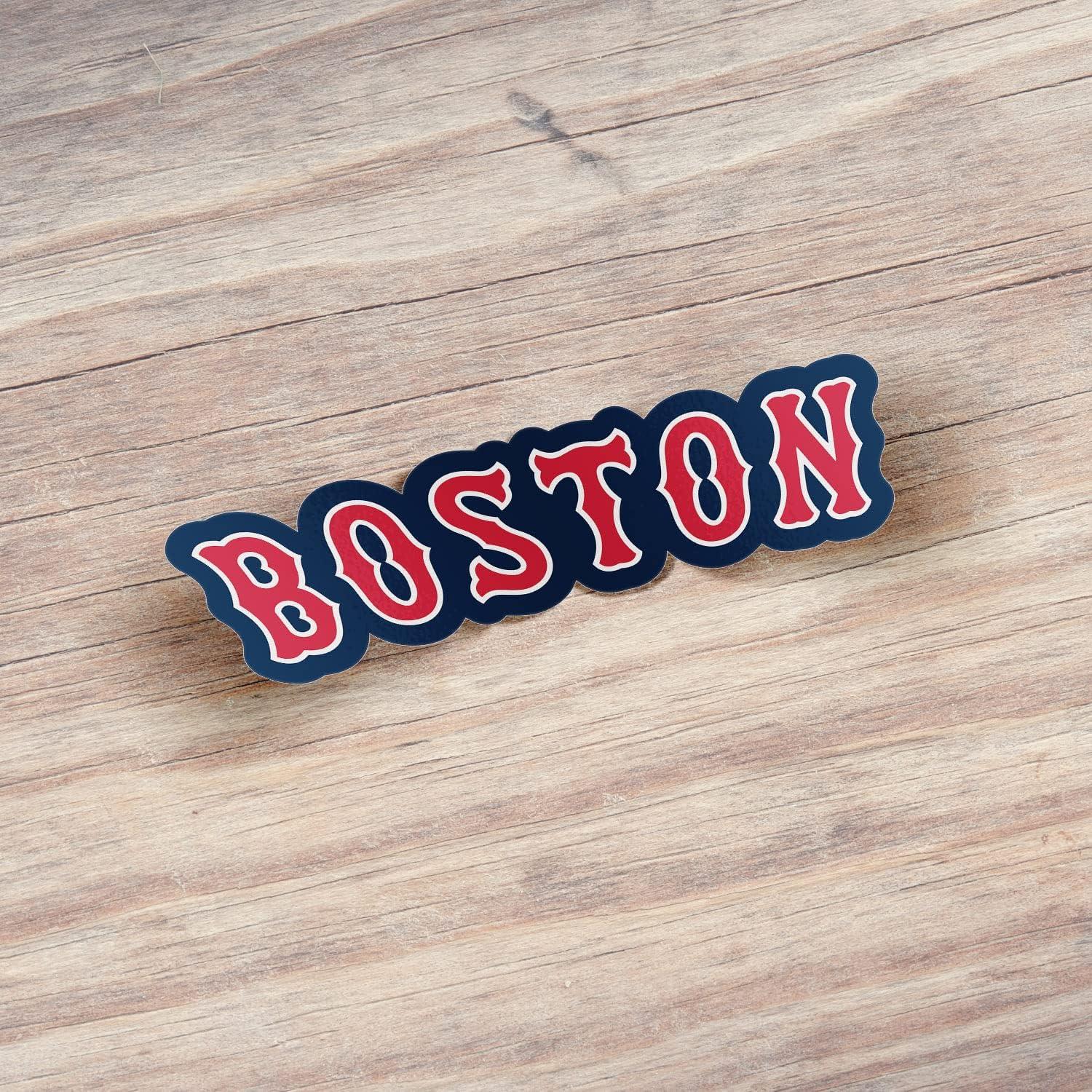 Boston Red Logo 2009 Sox Wordmark Car Bumper Sticker Decal 6'' X 2