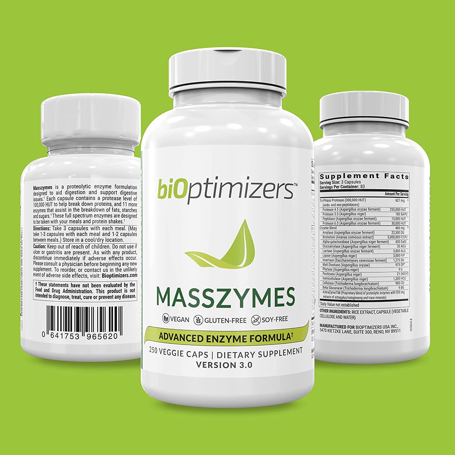 BiOptimizers MassZymes 3.0 with AstraZyme Digestive Enzyme