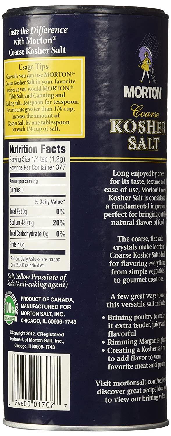 Morton Salt Coarse Kosher Salt, 16 oz