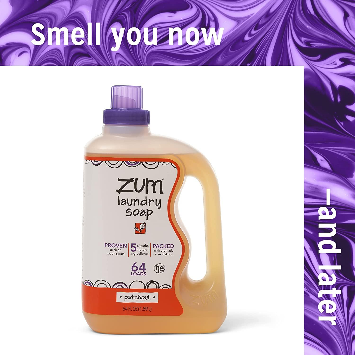 Zum Clean Laundry Soap Patchouli Scent 64 fl oz Natural & Eco
