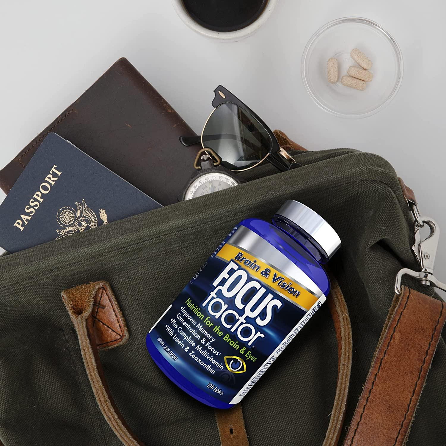 Focus Factor Brain and Vision Supplement 120 Count Eye Vitamin