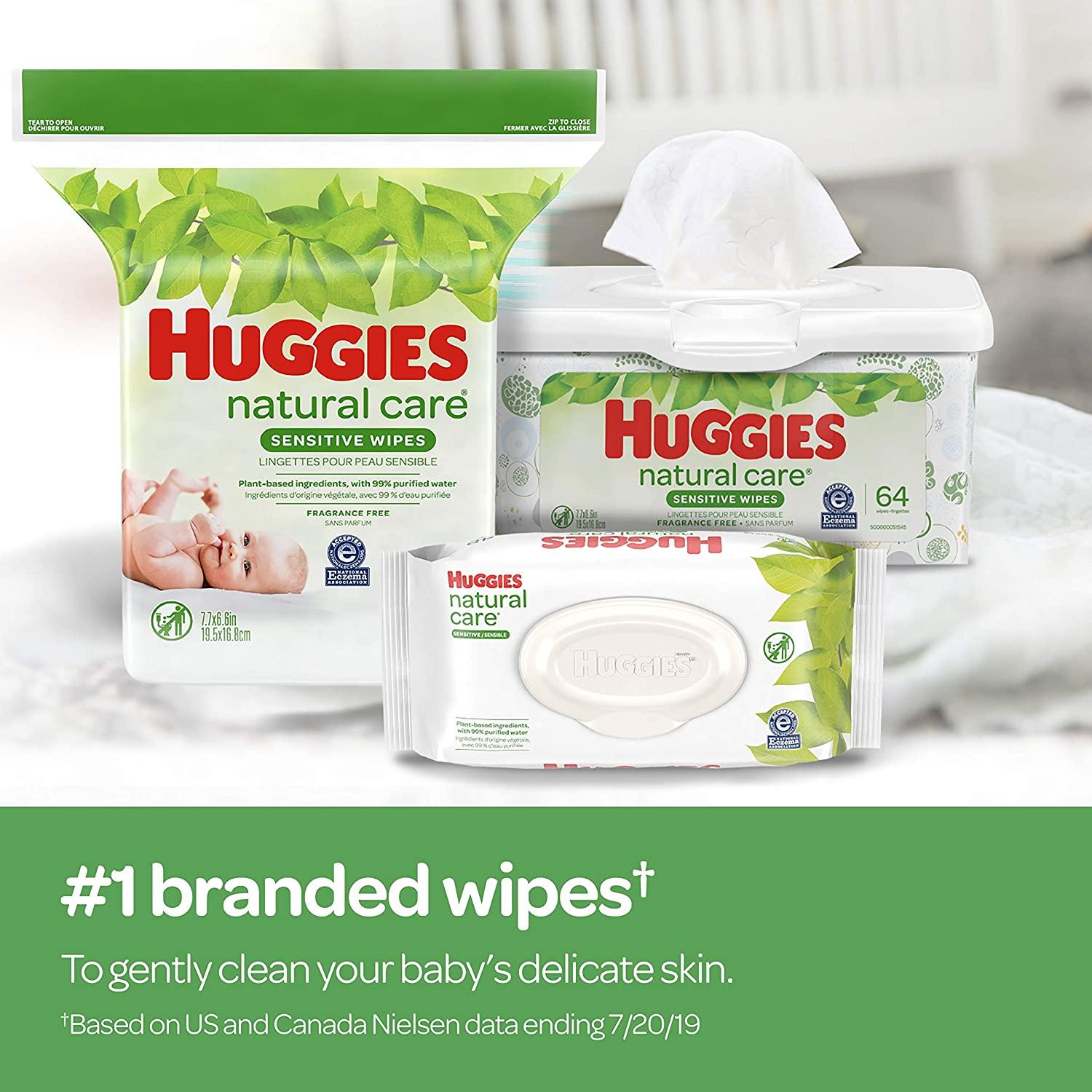 Huggies Natural Care, Baby Wipes, Unscented, 32 Count Unscented 32 Count  (Pack of 1)