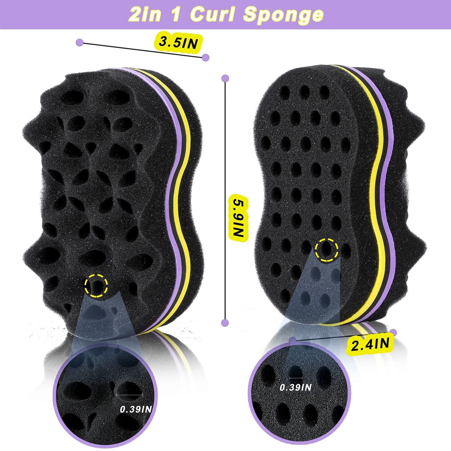 5Pcs Varied Twist Hair Sponges, Magic Curl Brush for Natural Hair