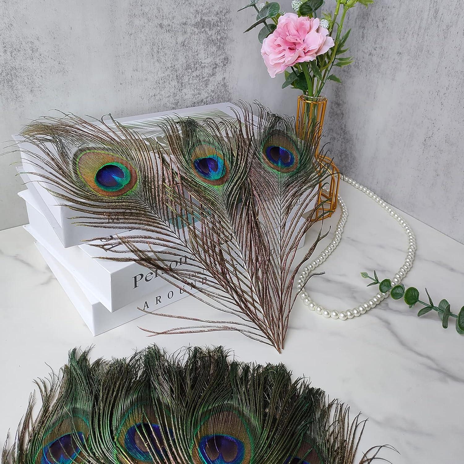 Wholesale 50pcs/lot Natural Peacock Feathers For Crafts 25-80cm natural  peacock feathers eyes for Wedding decoration plumes