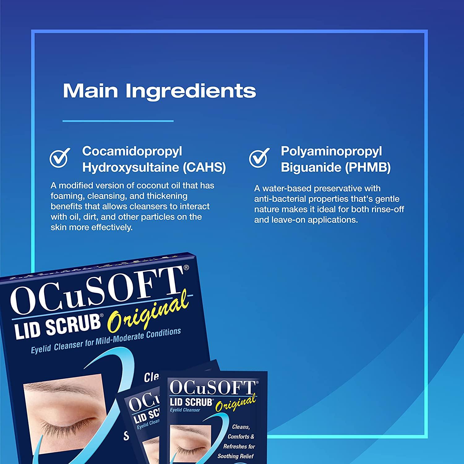 OCuSOFT Lid Scrub Original, PreMoistened Pads, 30 Count