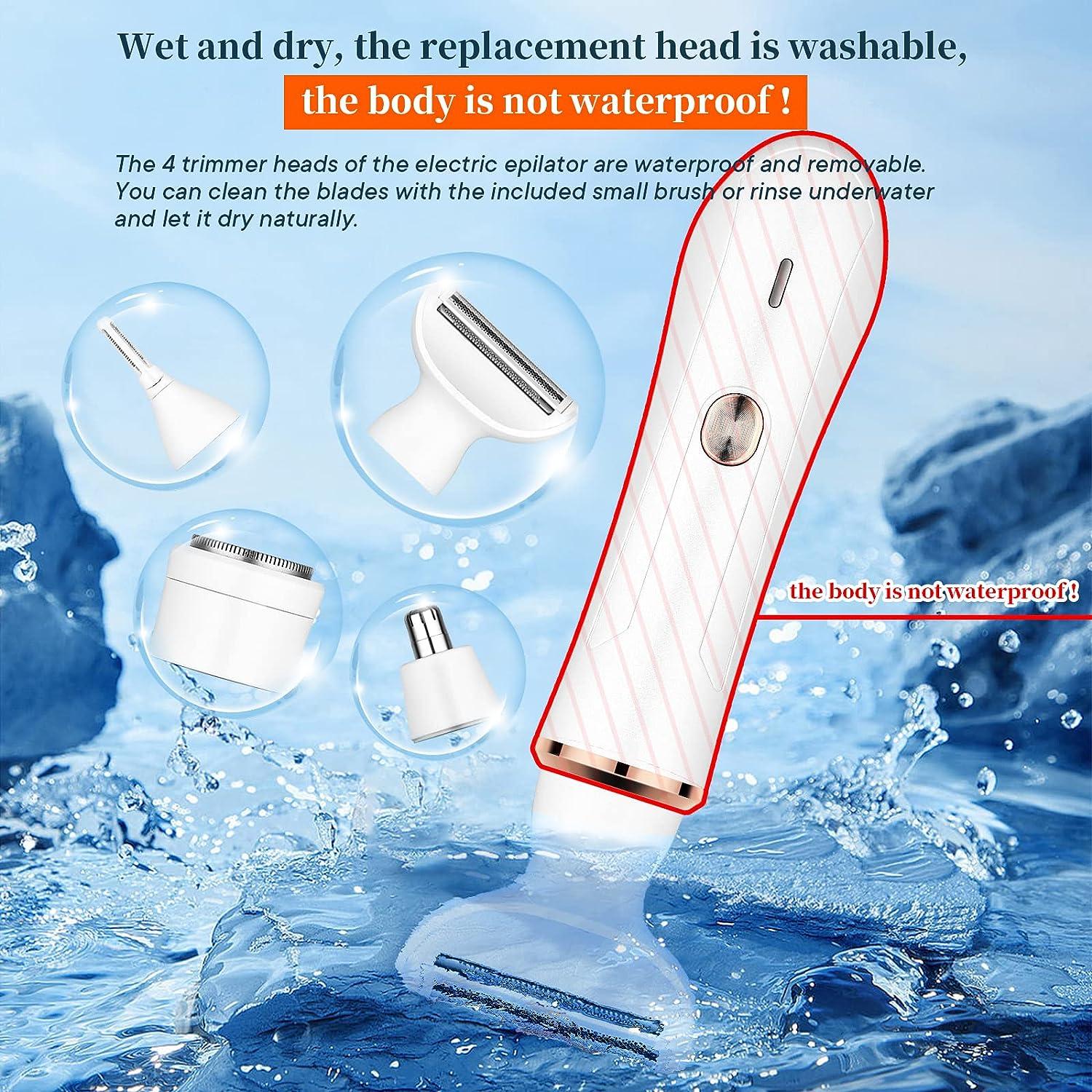YWZLHWZFZ Electric Razor for Women: 4-in-1 Painless Trimmer for Facial ...