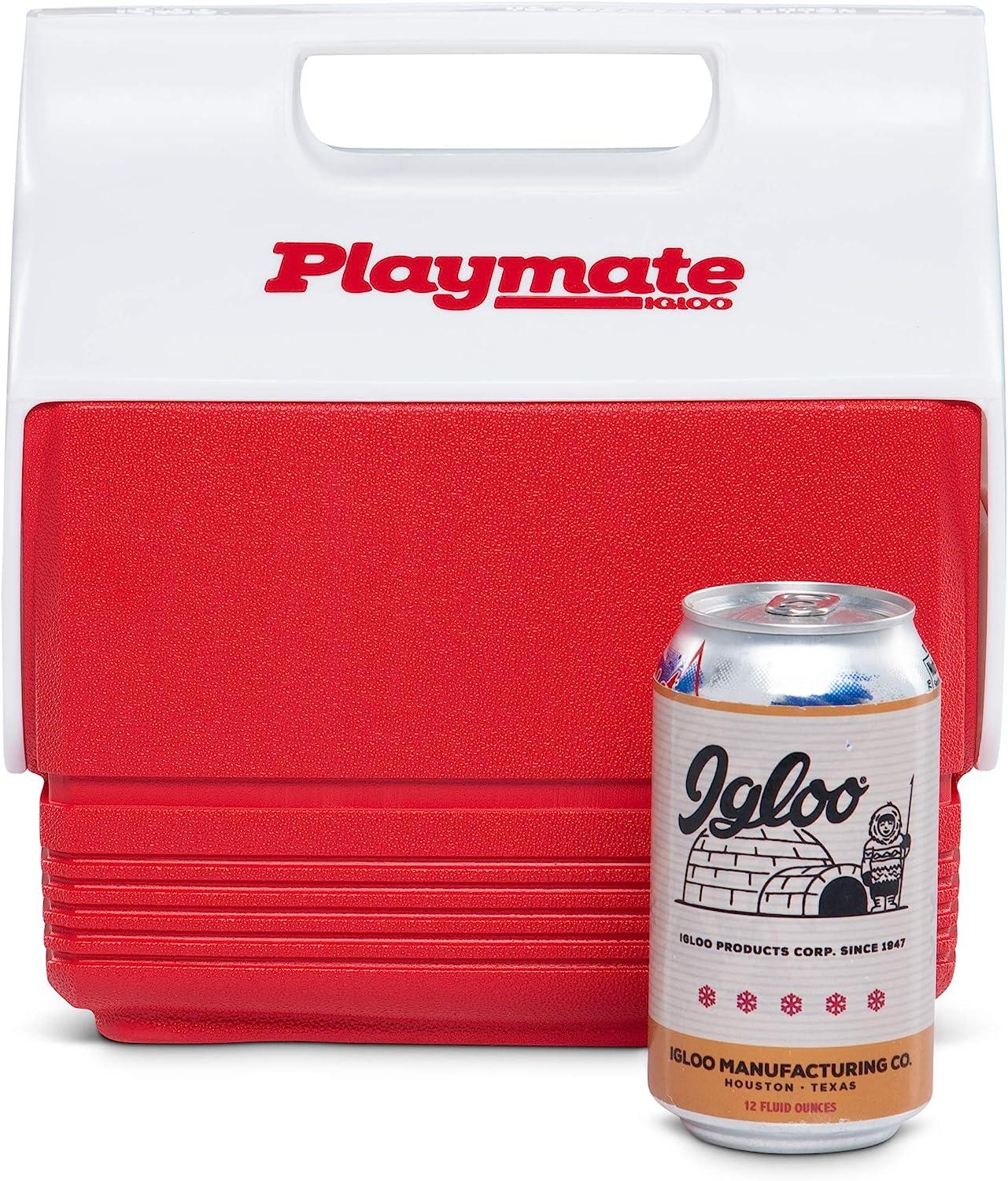 Igloo 4 Qt Playmate Mini Hardsided Lunch Box Cooler, Red