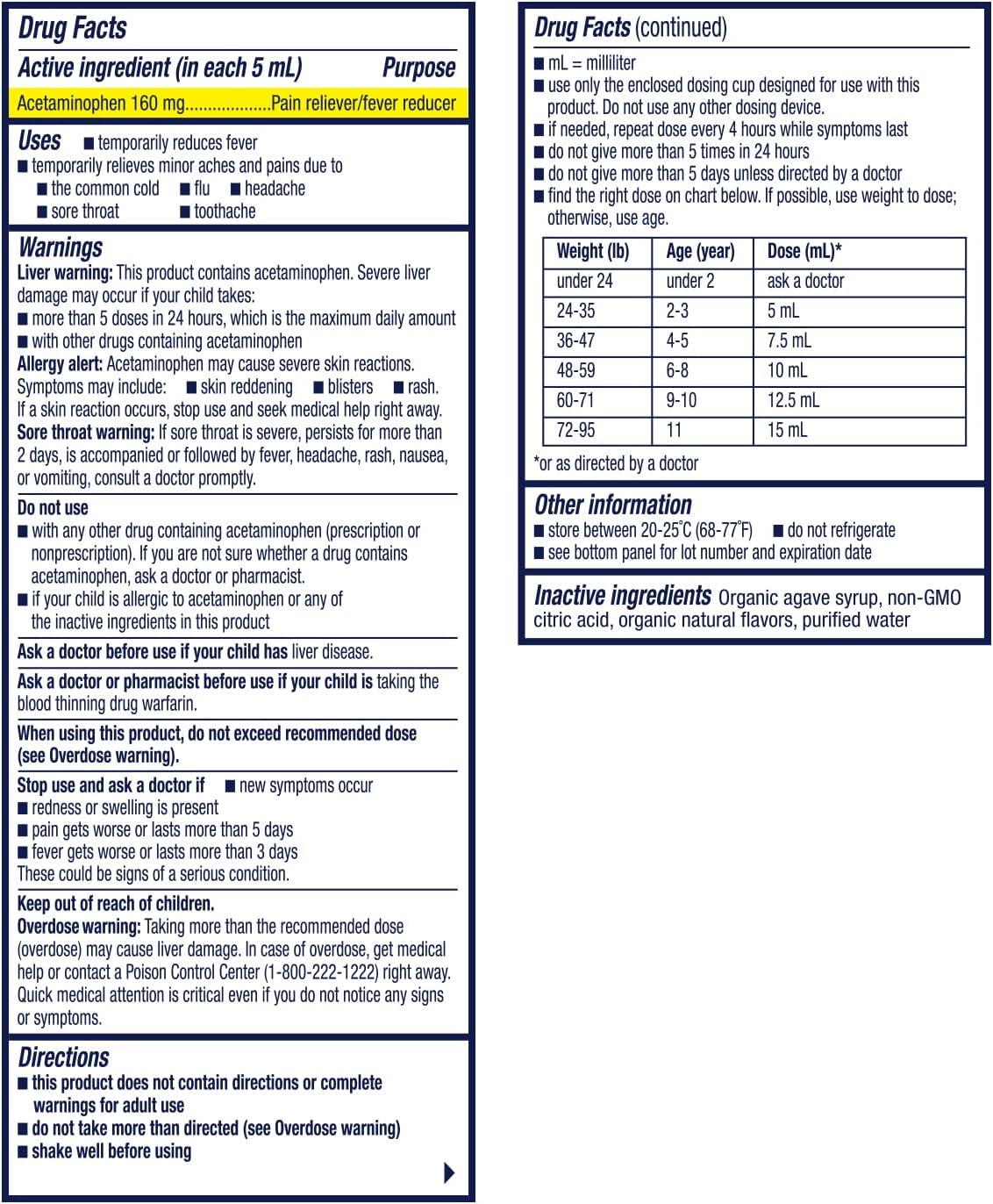 KinderMed Organic Cherry Kids' Pain & Fever Reliever 4 Fl Oz