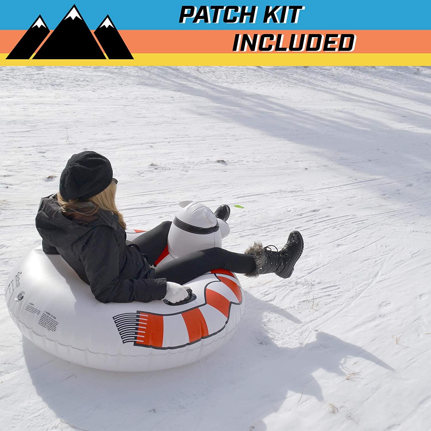 GoFloats Winter Snow Tube Inflatable Sled for Kids and Adults (Choose