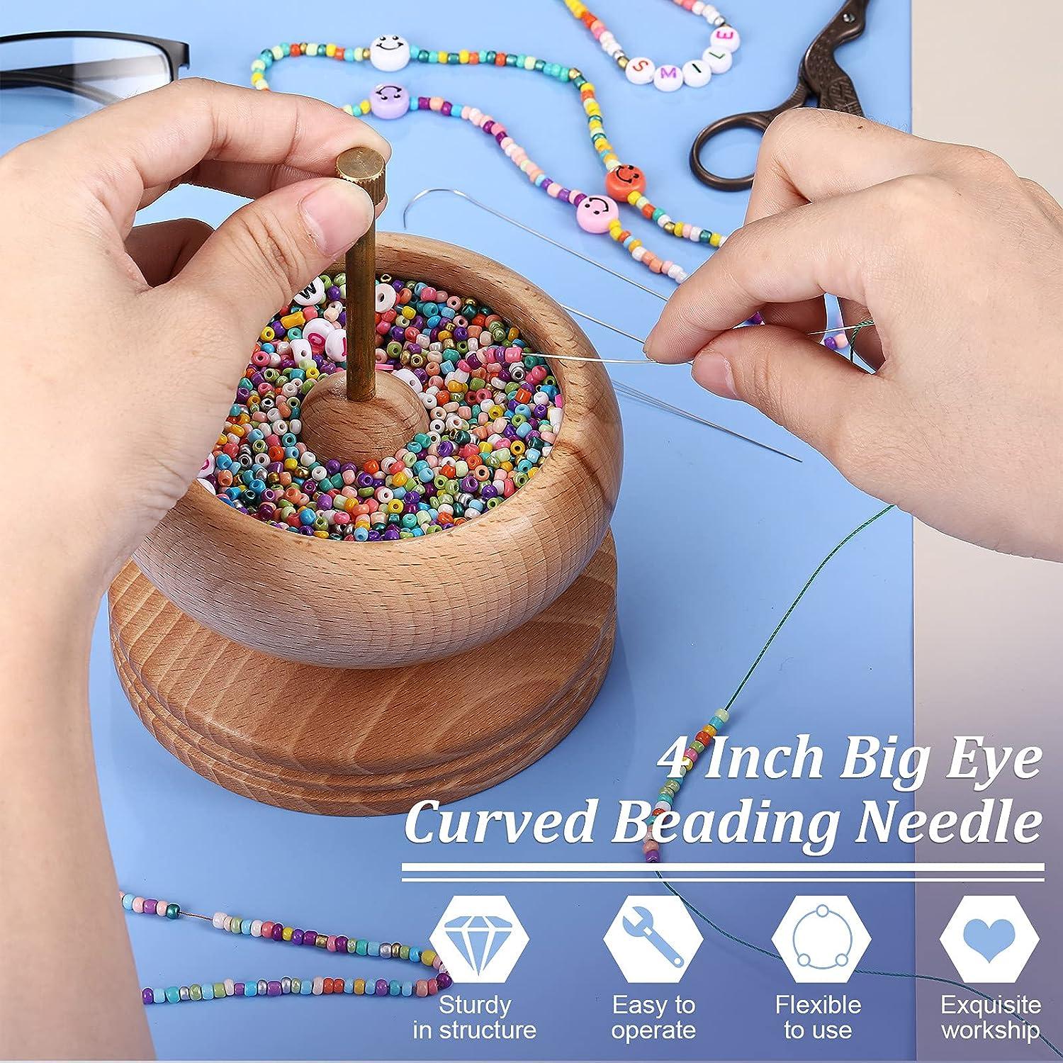PP OPOUNT 3 PCS Upgrade Big Eye Curved Beading Needles, 5.5 Inch Beading  Needles for Bead Spinner, Curved Needles for Beading Jewelry, DIY Waist  Beads, Bracelets, Necklaces (Patent Protection)