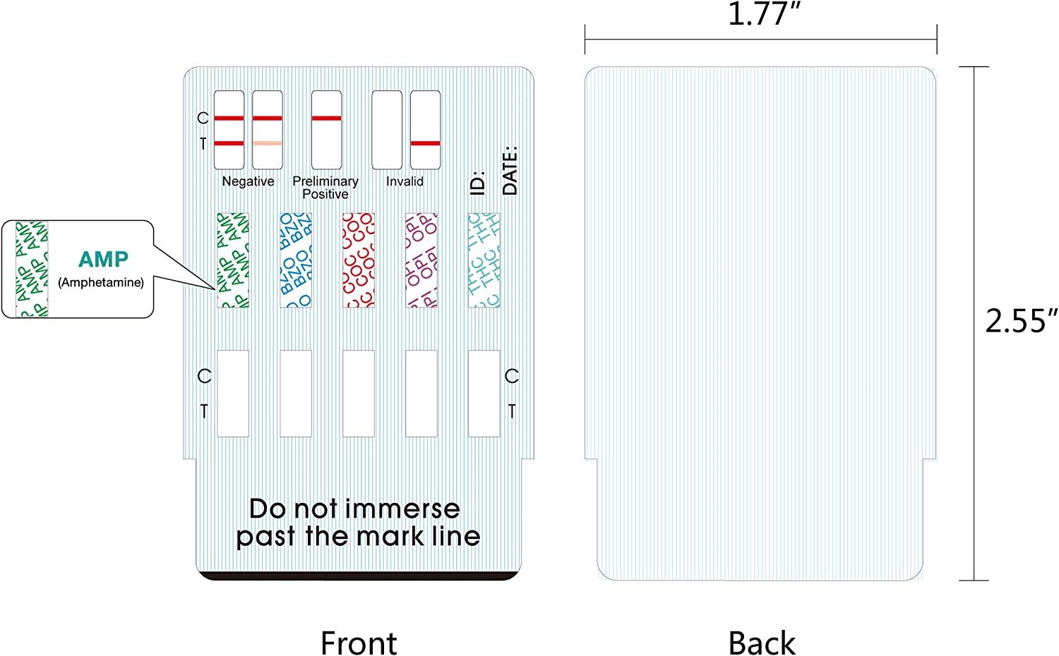 15 Pack EasyHome 5 Panel Instant Urine Test THC,COC,OPI 2000,BZO,AMP