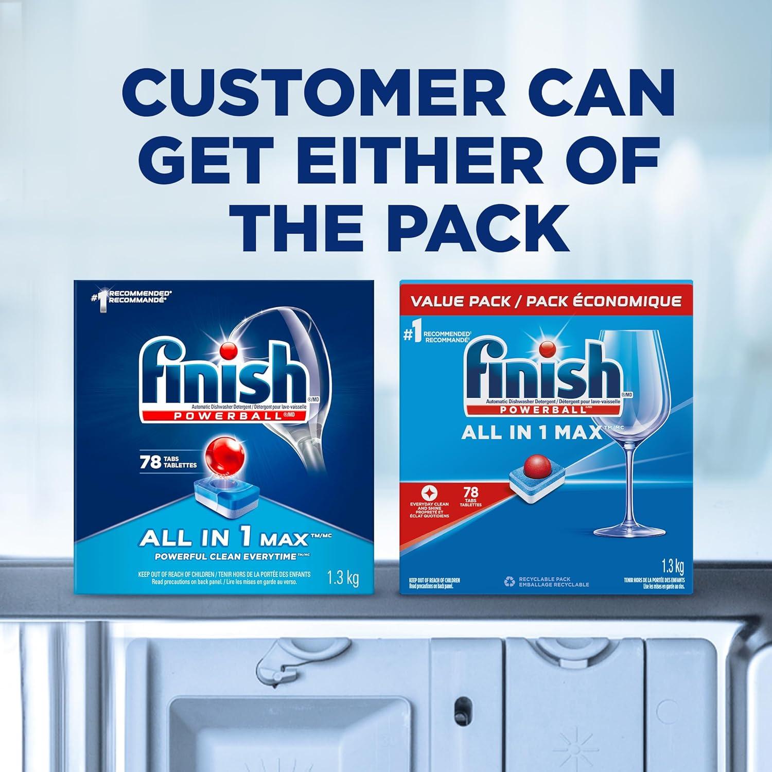 Finish - Power Ball All In 1 Max Dishwasher Pods, 105 Tabs - Save-On-Foods
