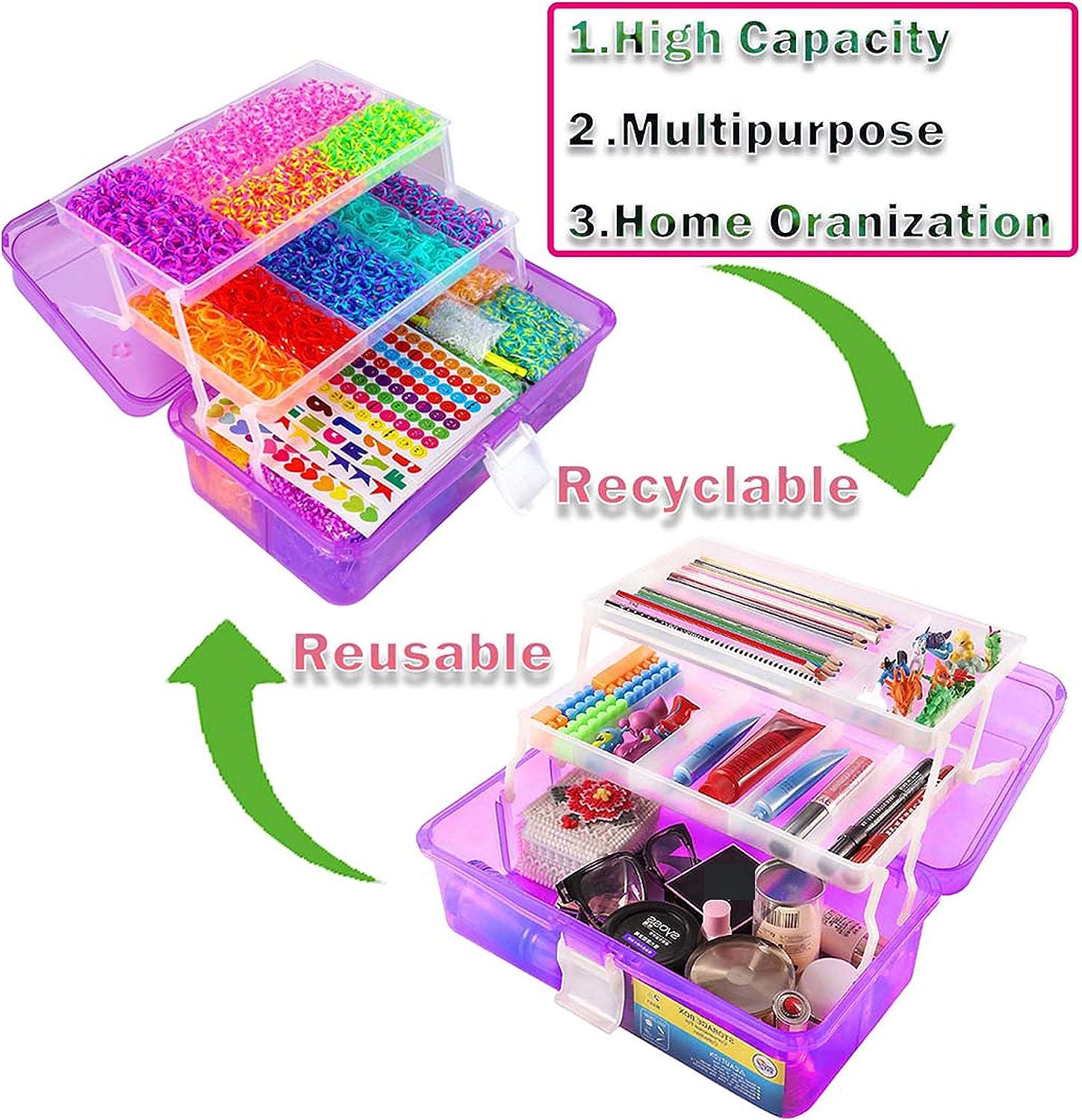VICOVI 15000 Colorful Rubber Loom Bands Refill Kit for Boy Girl DIY Craft  Gift Set Include: + 500 Cute Clips+ 6 Hooks + 15 Charms