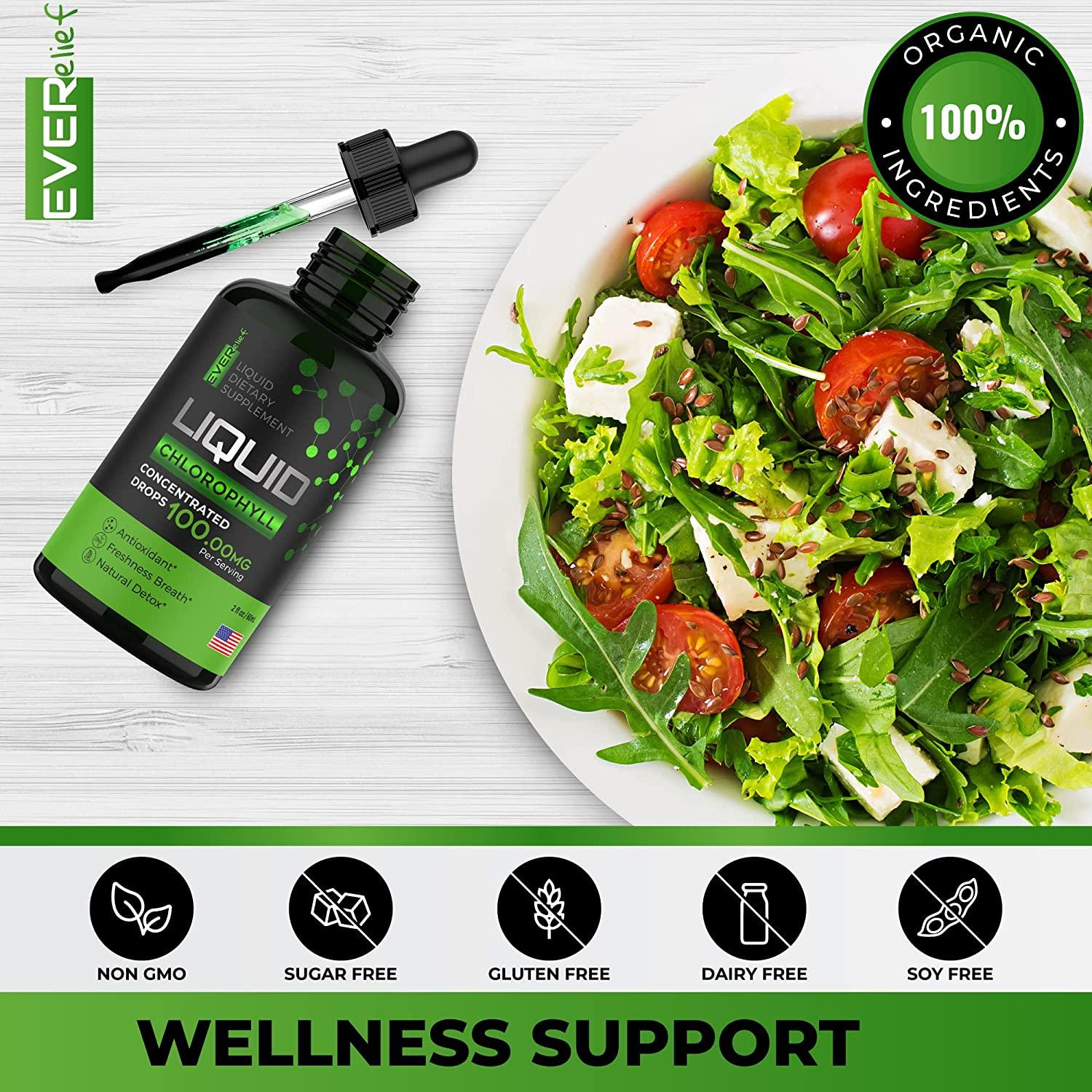 Chlorophyll Liquid Drops Energy Boost & Immune System Support