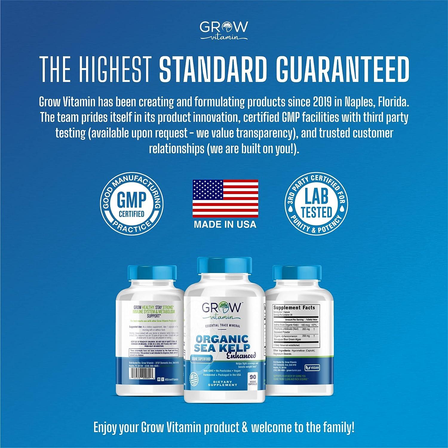 Organic Sea Kelp (Icelandic) Enhanced Pure Healthy Thyroid Support