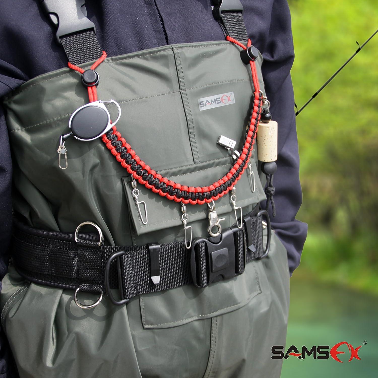 SAMSFX Deluxe 2 Wading Belt Adjustable Wader Fishing Belts for Surf Casting  Kayak Fishing Accessories Waders Straps