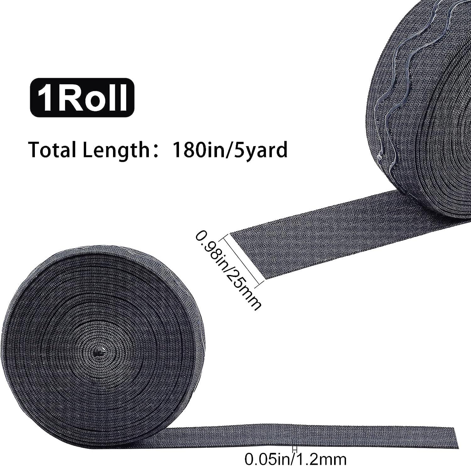 Wholesale GORGECRAFT 10Ydsx 1.2 Inch Black Non-Slip Silicone Elastic Gripper  Band Wave Tape Webbing Stretchy Strap Spool Wavy Band Roll Ribbon Flat  Waistband for Clothing Garment Shorts Project 