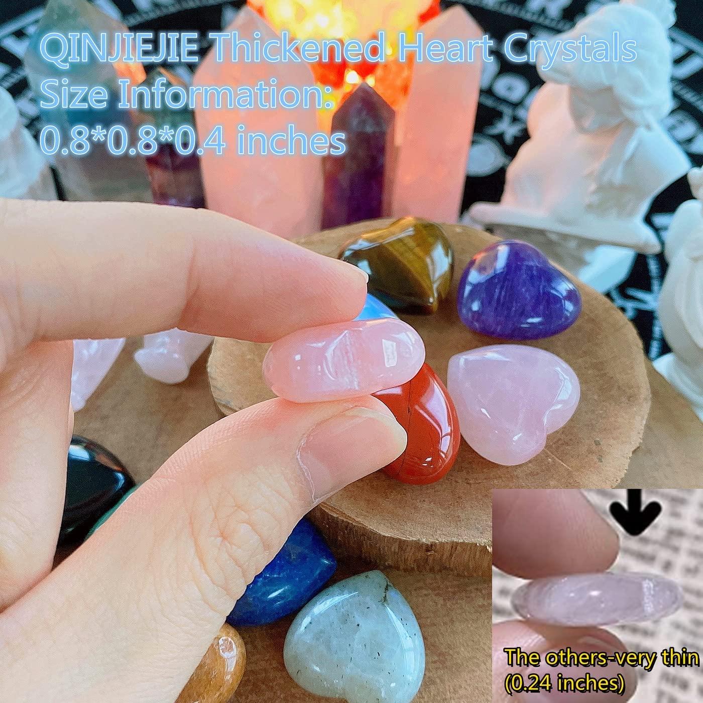10 PCS Heart Crystals Stones Healing Crystal Palm Natural Polished Love  Shaped Gemstones Rose Quartz Amethyst Assorted Set Bulk Wholesale Reiki  Energy Balancing Meditation Gift Multi-colored - 10pcs Crystal