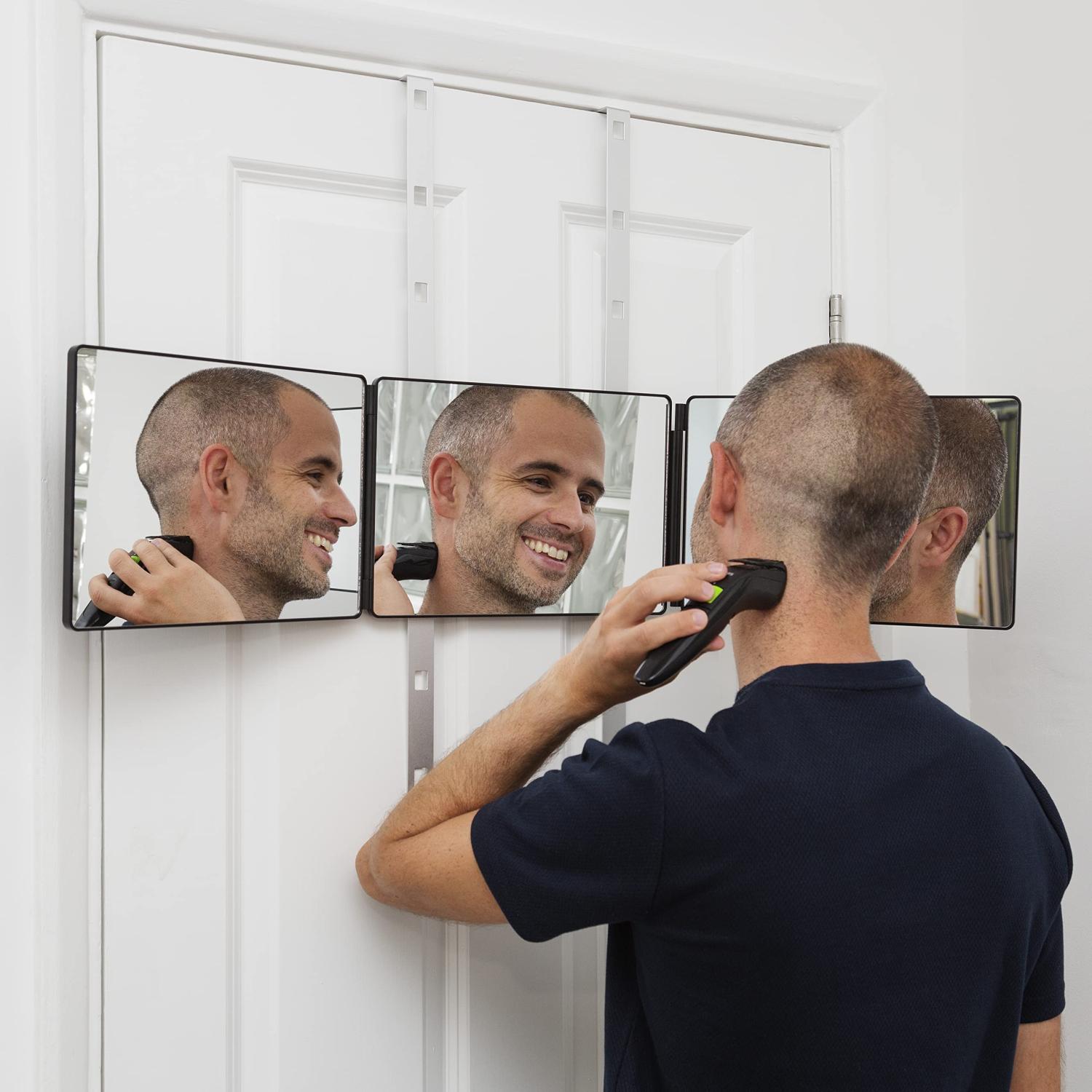 3 Way Mirror for Hair Cutting 360 Mirror Self Haircut Mirror Home