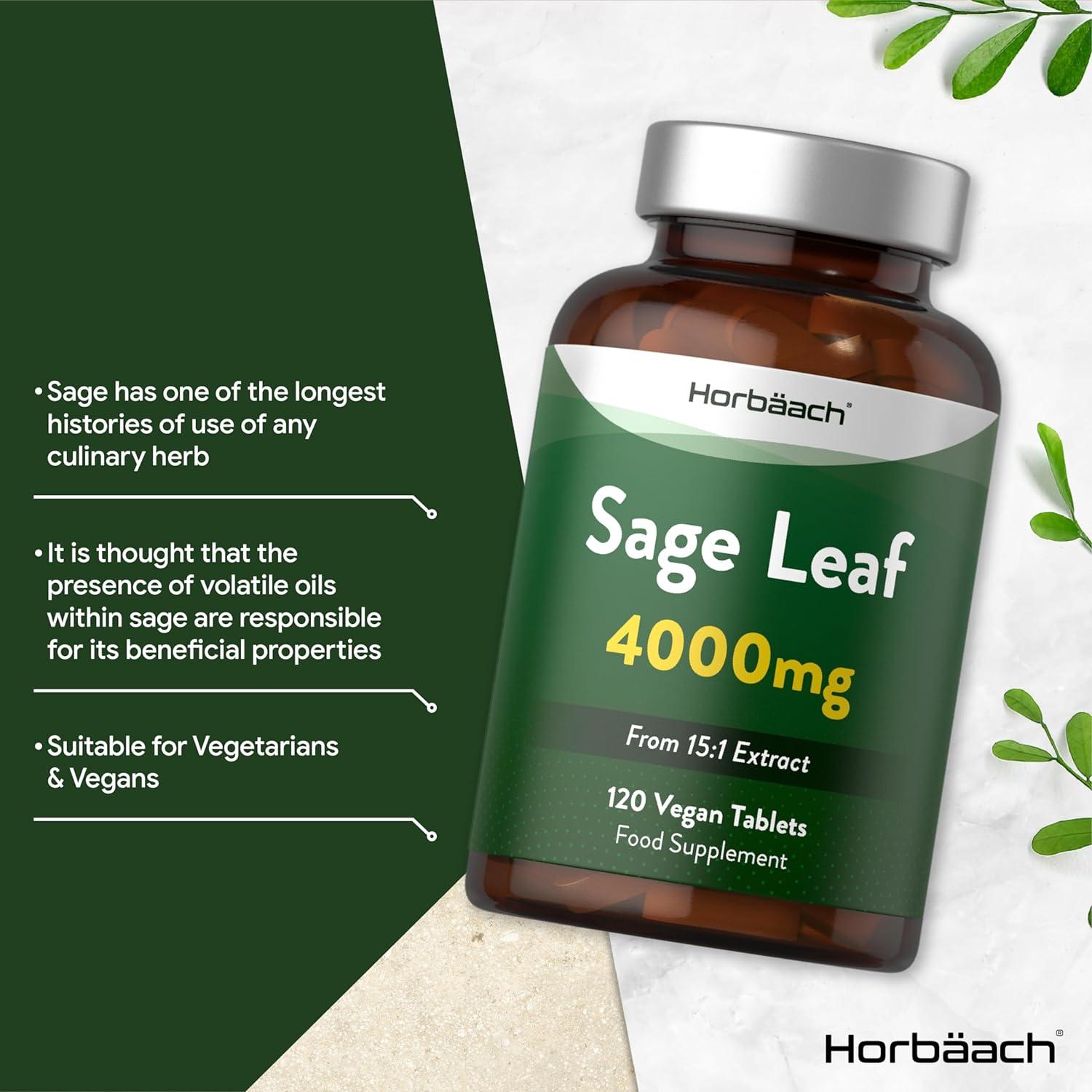 Sage Tablets for During Menopause 4000mg High Strength Supplement