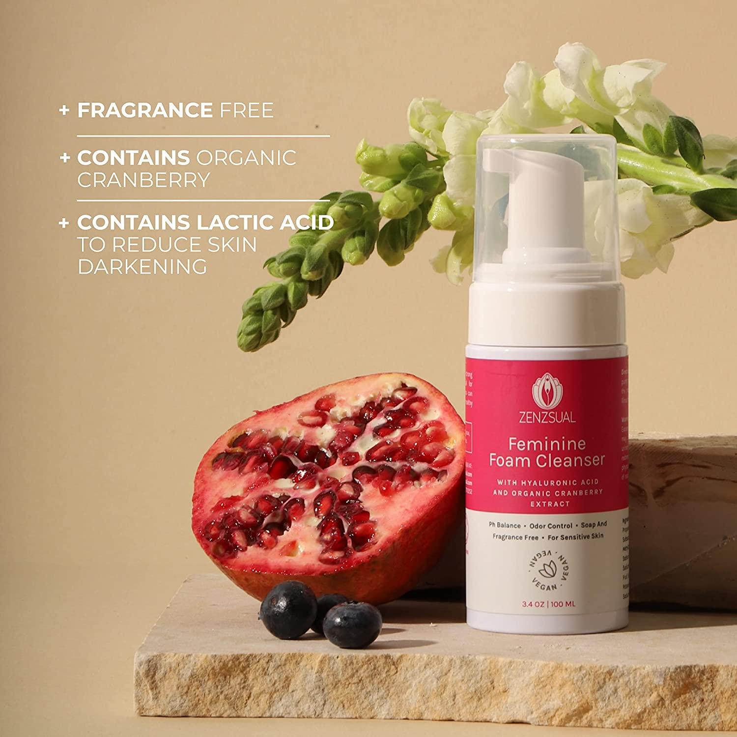 ZENZSUAL Feminine Foam Cleanser with Hyaluronic Acid and Organic