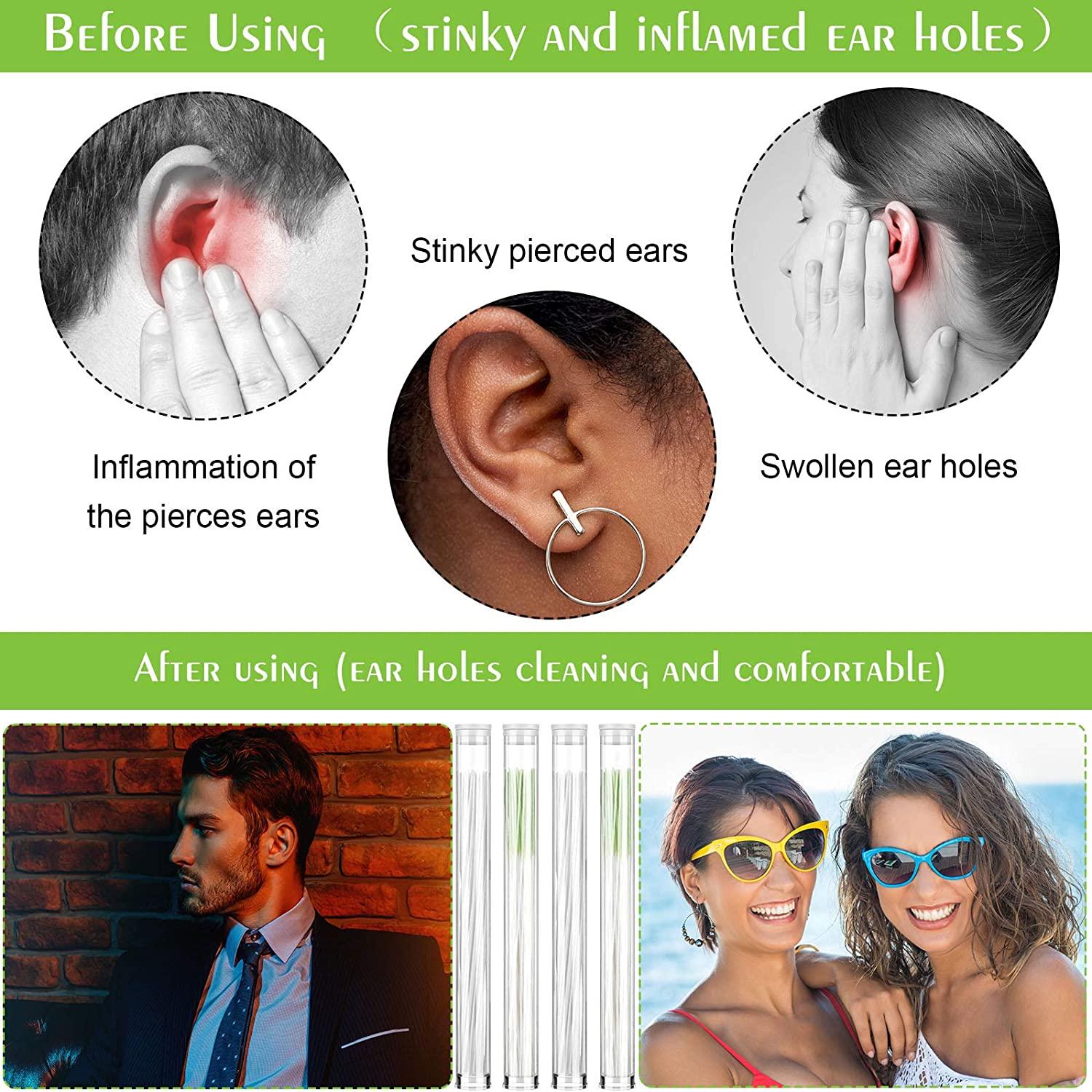 360 Pieces Ear Hole Floss Earrings Cleaner Disposable Piercing