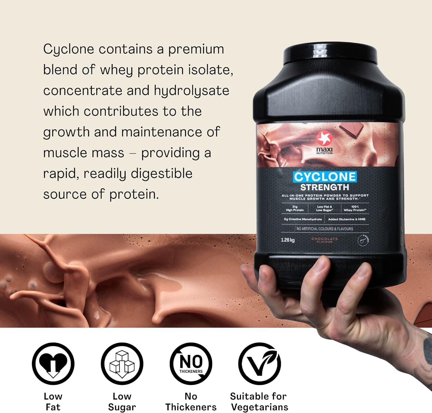 Whey Protein Maximuscle Equipment MaxiNutrition Cyclone Chocolate