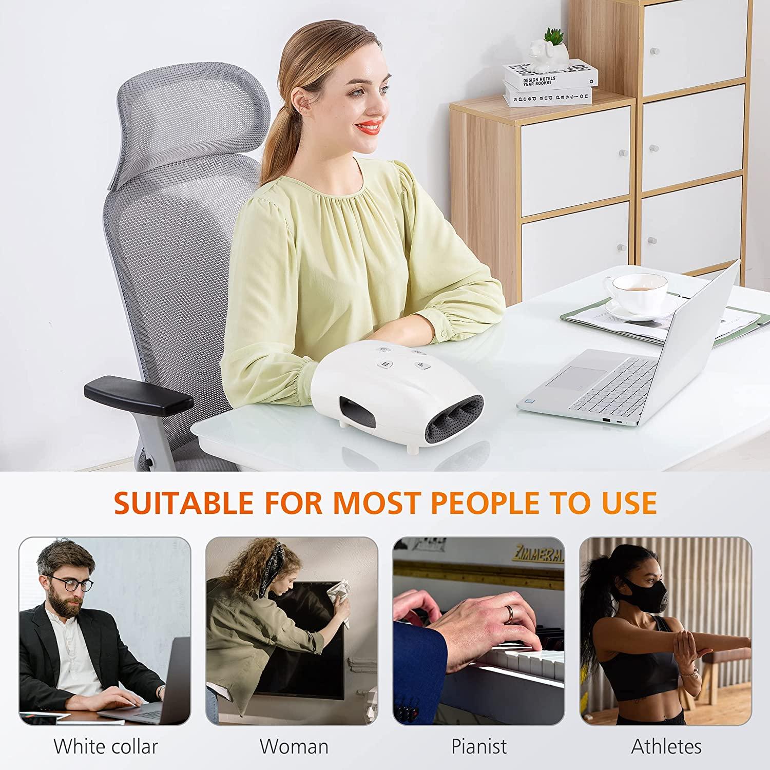Snailax Wireless Hand Massager with Heat, Compression, Vibration - Pain Relief for Arthritis, Carpal Tunnel, Finger Numbness - Improve Circulation - Perfect Gift Idea (White) | Buy Now with Express International Delivery | GoSupps.com Snailax Wireless Hand Massager with Heat, Compression, Vibration - Pain Relief for Arthritis, Carpal Tunnel, Finger Numbness - Improve Circulation - Perfect Gift Idea (White) | Buy Now with Express International Delivery | GoSupps.com