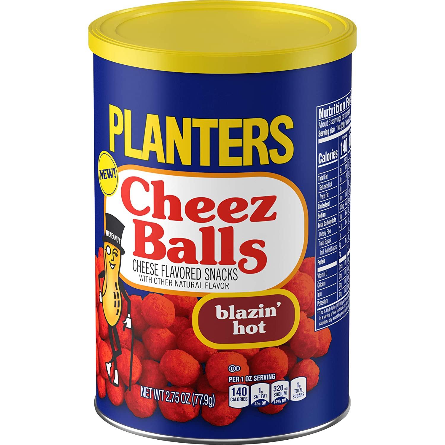 Planters Blazin' Hot Cheez Balls Cheese Flavored Snacks (6 ct Pack, 2