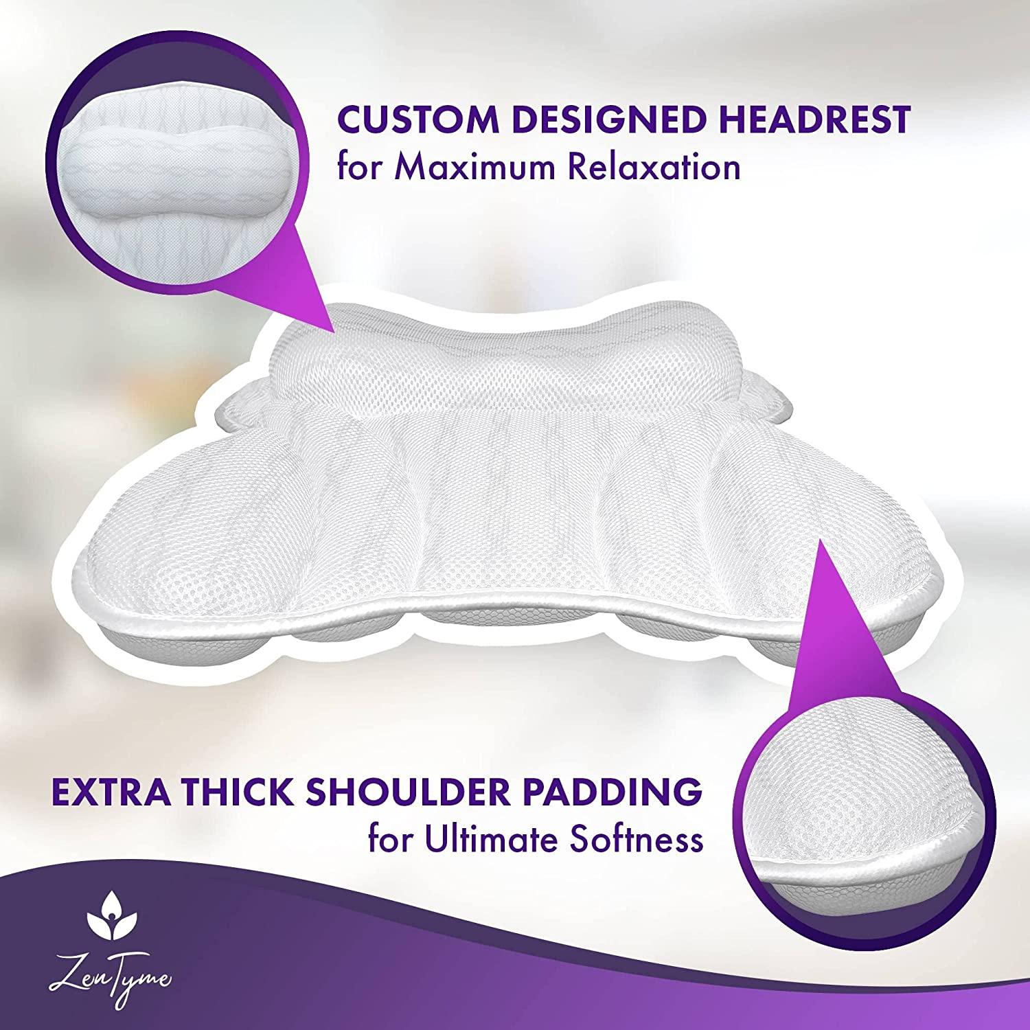 Dropship Ergonomic Body Bath Pillow For Tub - Neck And Back Support - Adult Bath  Tub Pillow With Headrest Cushion to Sell Online at a Lower Price