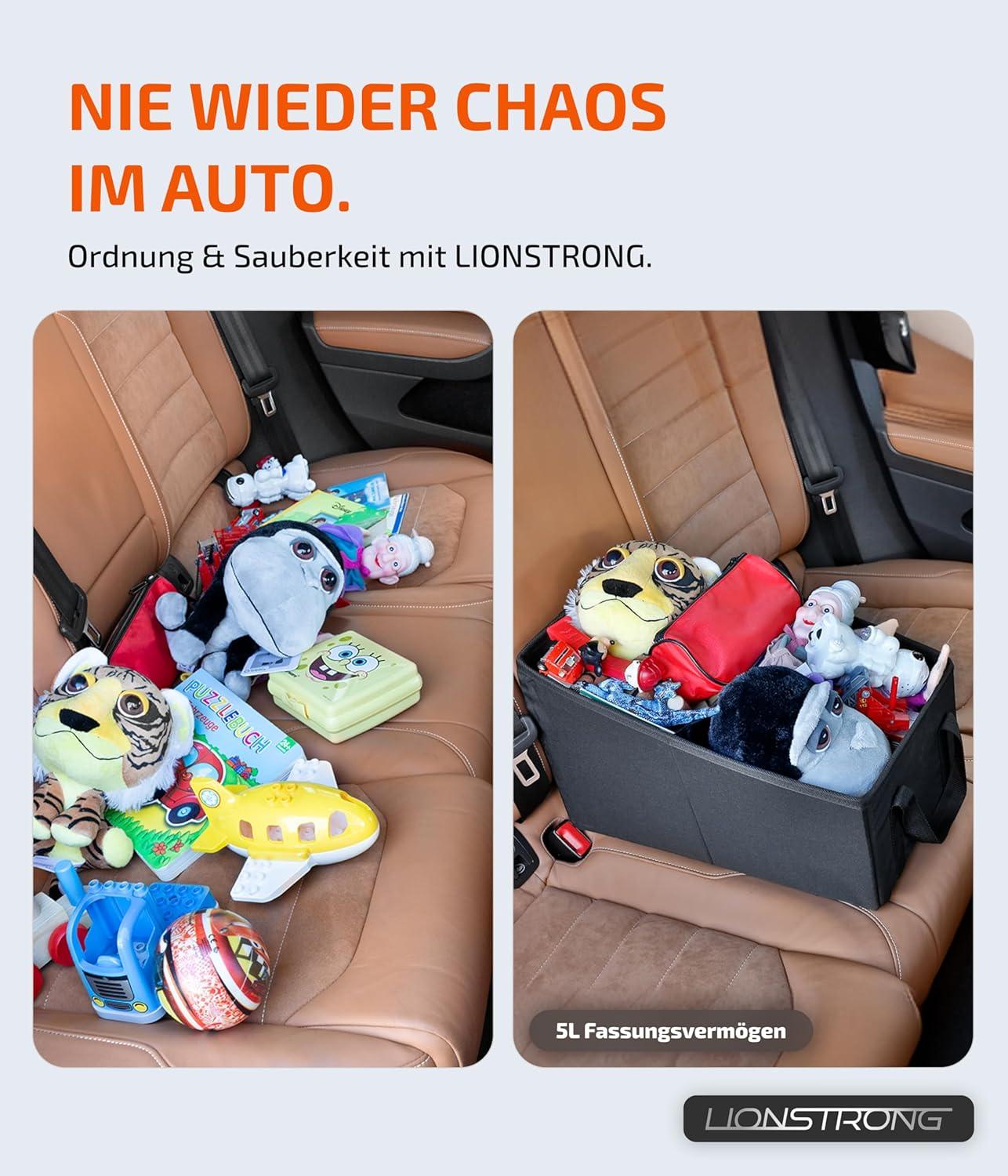 Organizzatore Auto LIONSTRONG Per Sedile | Con Portabottiglie E Spazio Extra - Foto 6