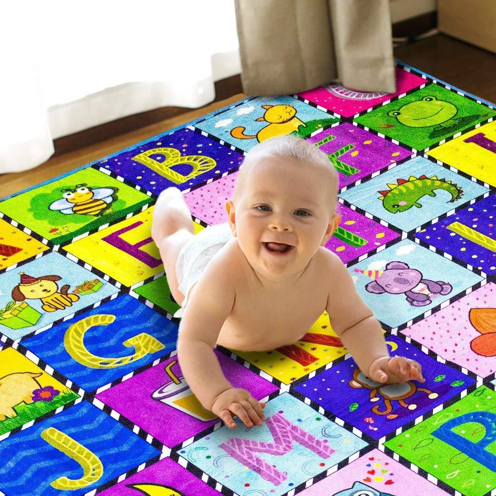 teytoy Baby Cotton Play Mat, Baby Crawling Mat Super Soft Carpet Plush  Surface Non-Slip Design, Baby Floor Playmat for Kids Area Rugs Learning  Alphabet, Great Gift for Girls & Boys (59 x