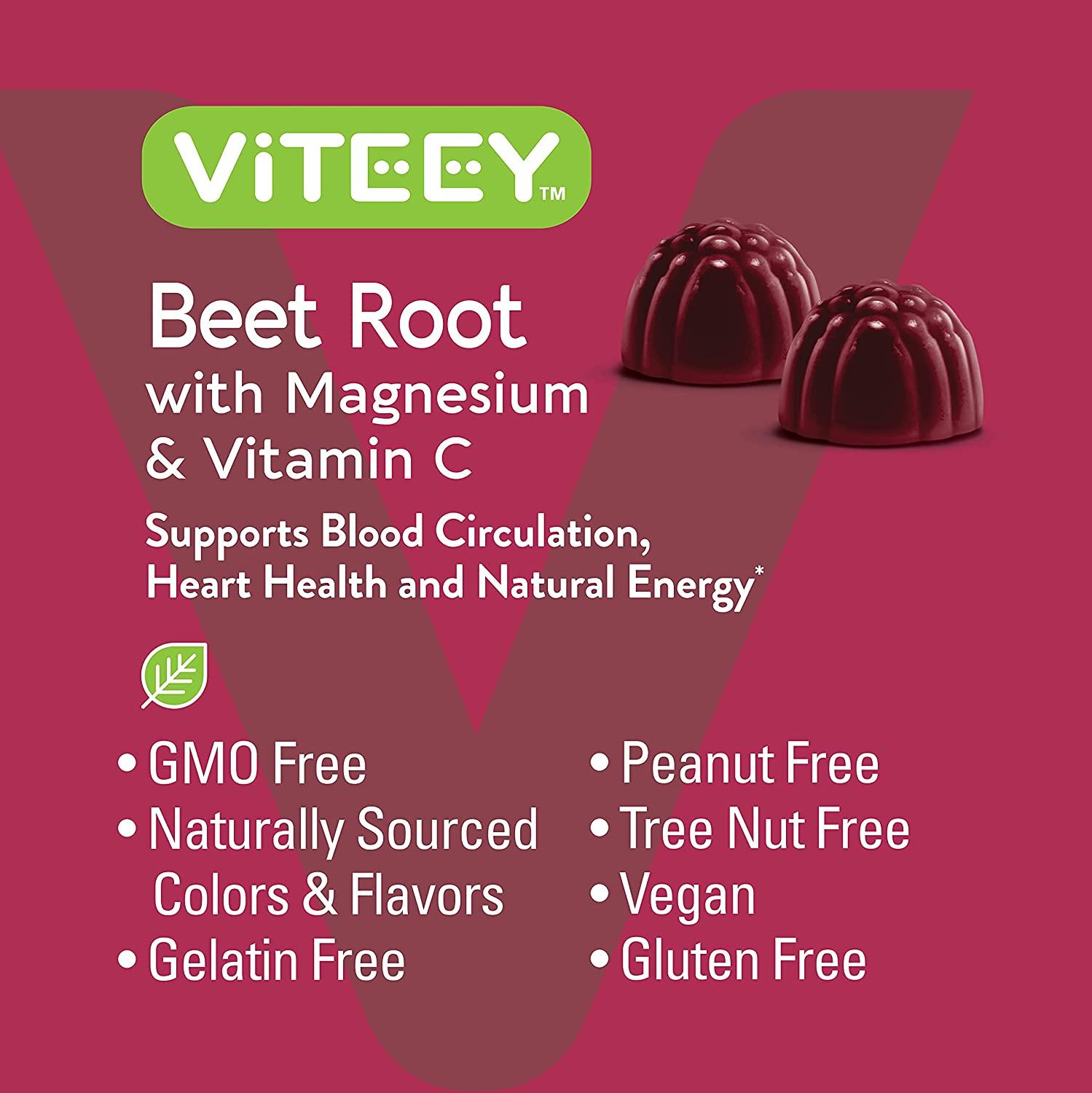 Beet Root Gummies with Magnesium & Vitamin C Circulation & Blood