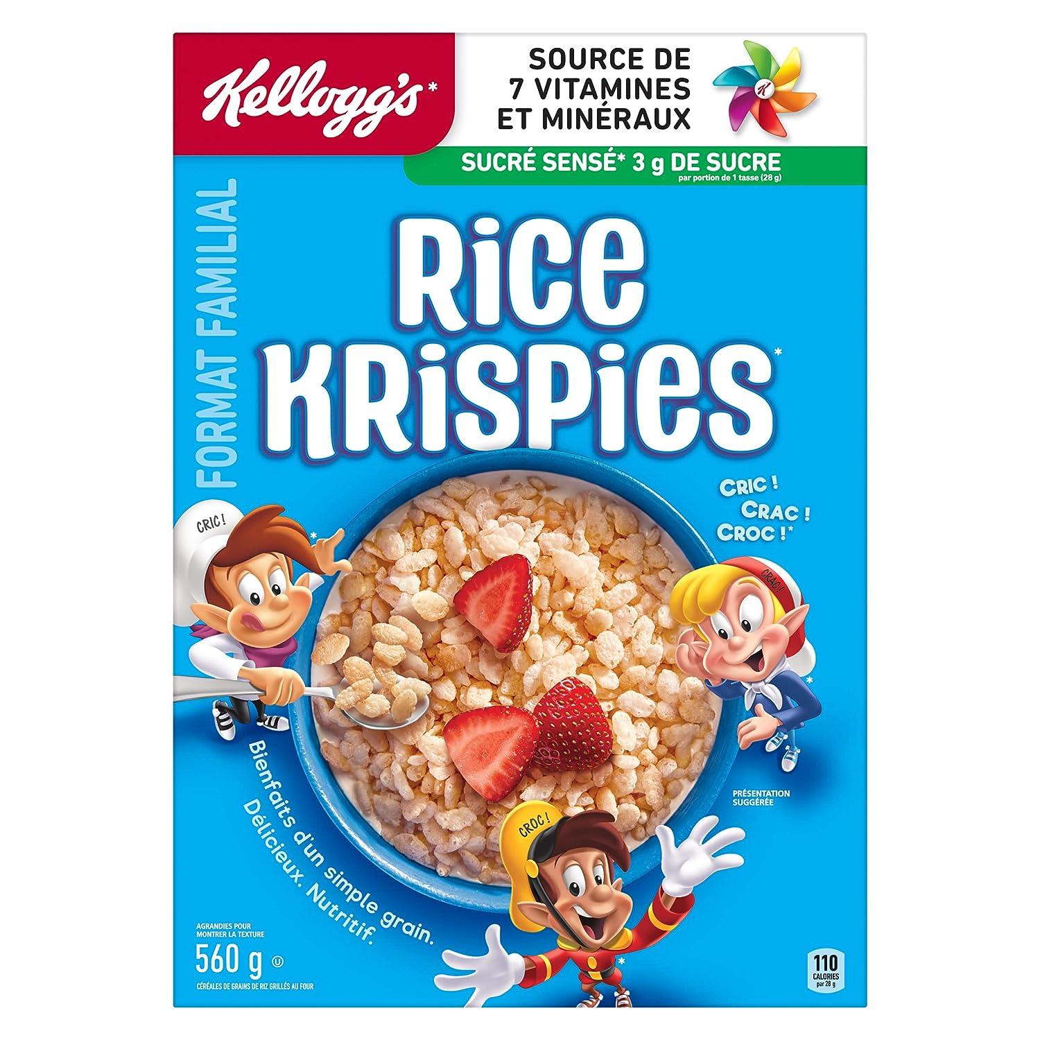 Kellogg's Rice Krispies Cereal Family Size 560g - Delicious Breakfast ...