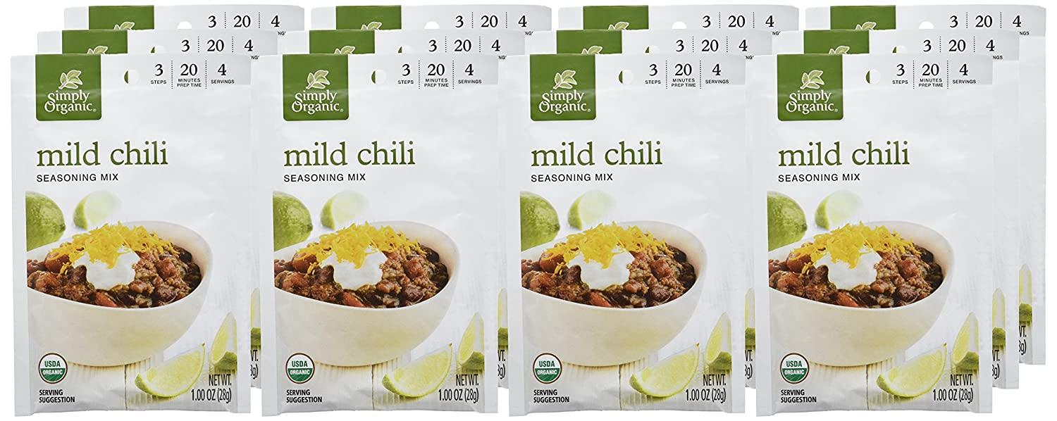 Simply Organic Mild Chili Seasoning Mix Certified Organic 1oz