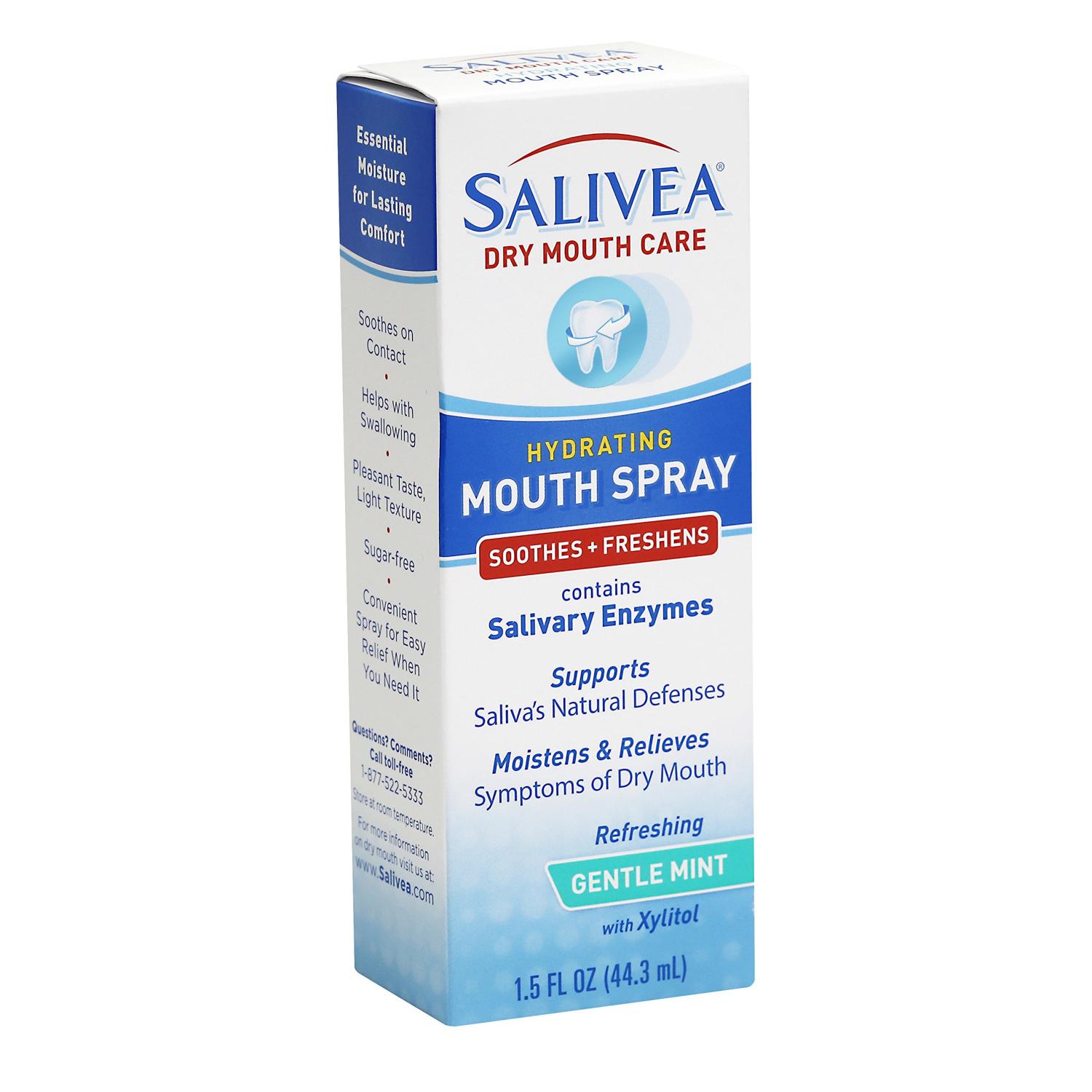 Salivea Extra Gentle Dry Mouth Spray Soothing Mint Mouth Spray