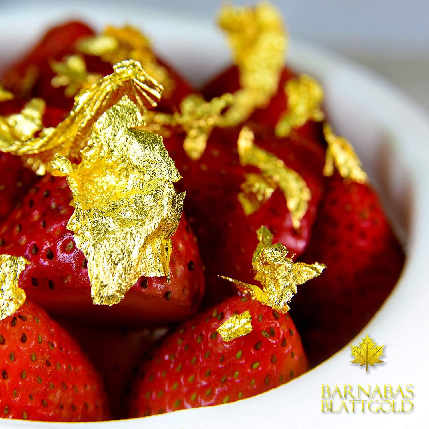 Edible Genuine Gold Leaf Flakes by Barnabas Blattgold 150mg Jar