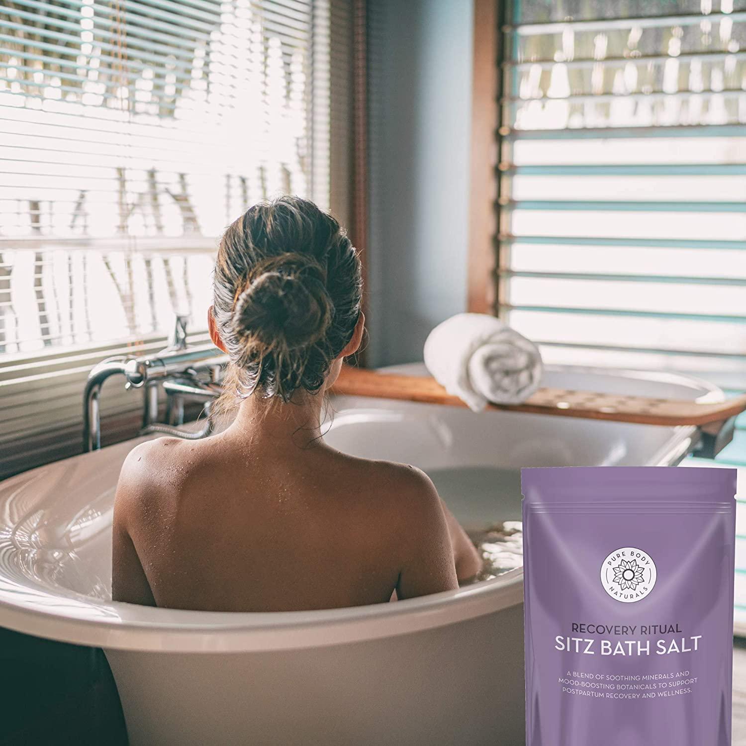 Natural Sitz Bath Salt for Postpartum Care & Hemorrhoid Relief Epsom