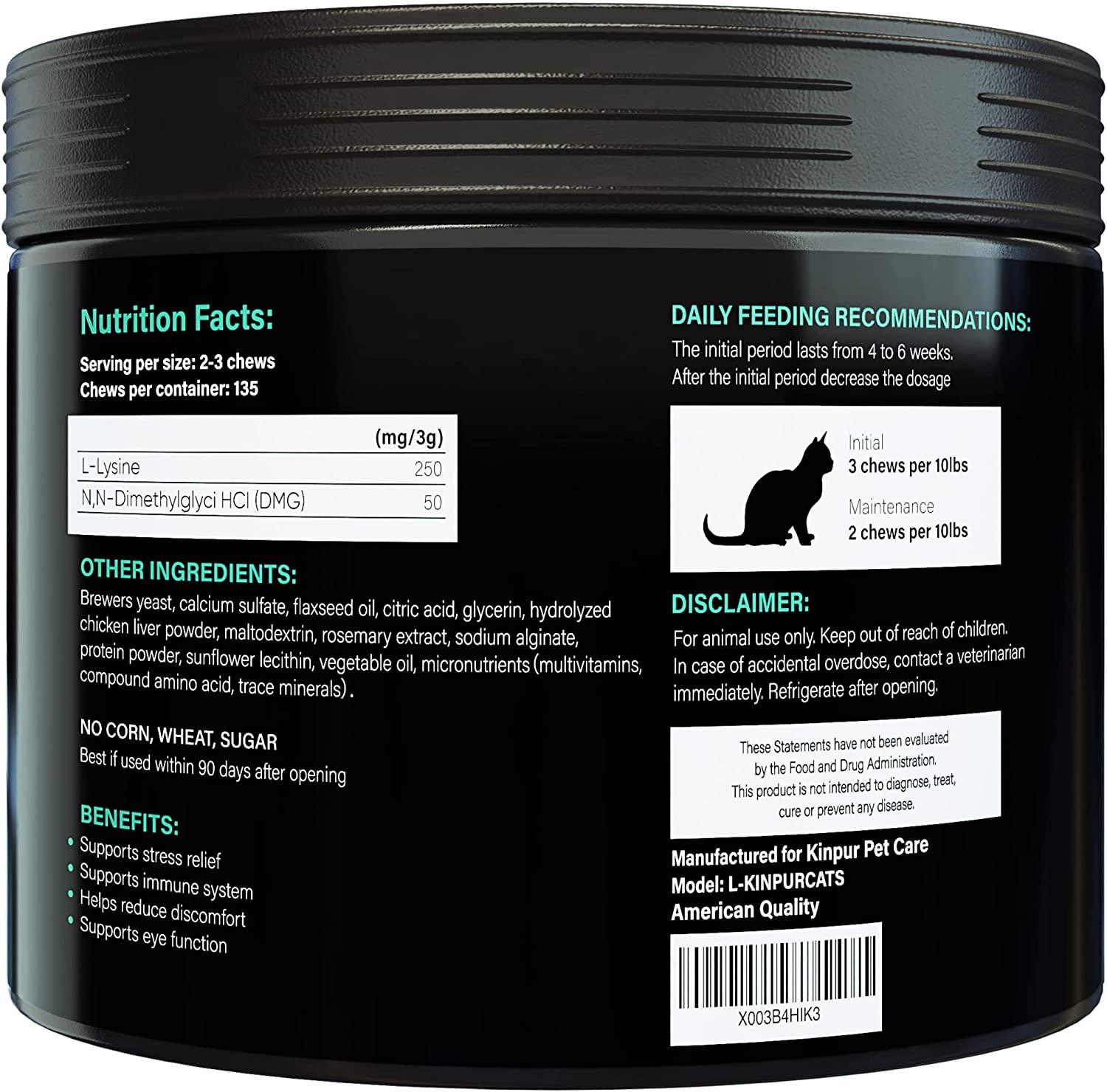 Lysine Cat Treats Cat Immune Support Help Improve Respiratory