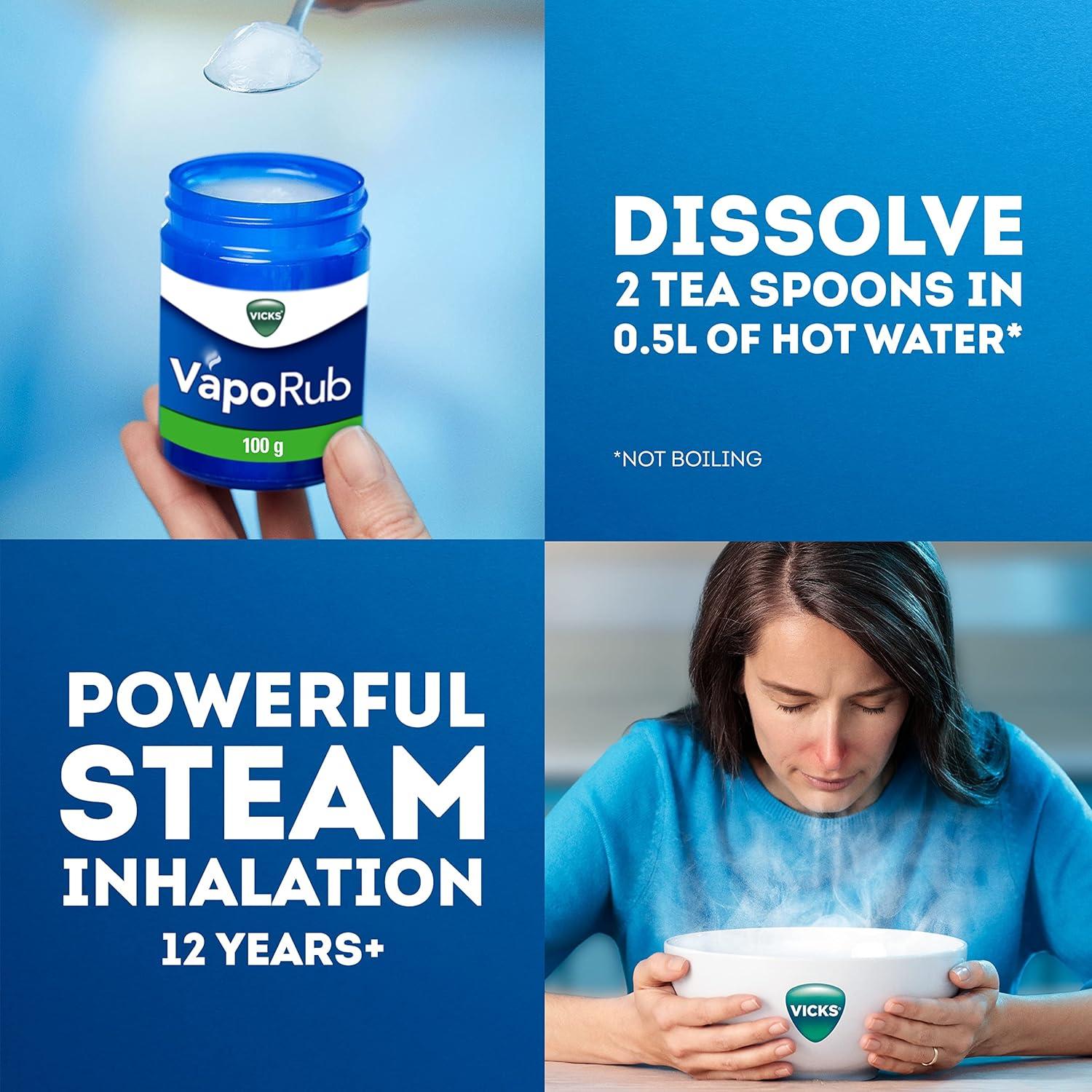 Vicks VapoRub 100 gr Relief Of Cough Cold & Flu Like Symptoms Relieves