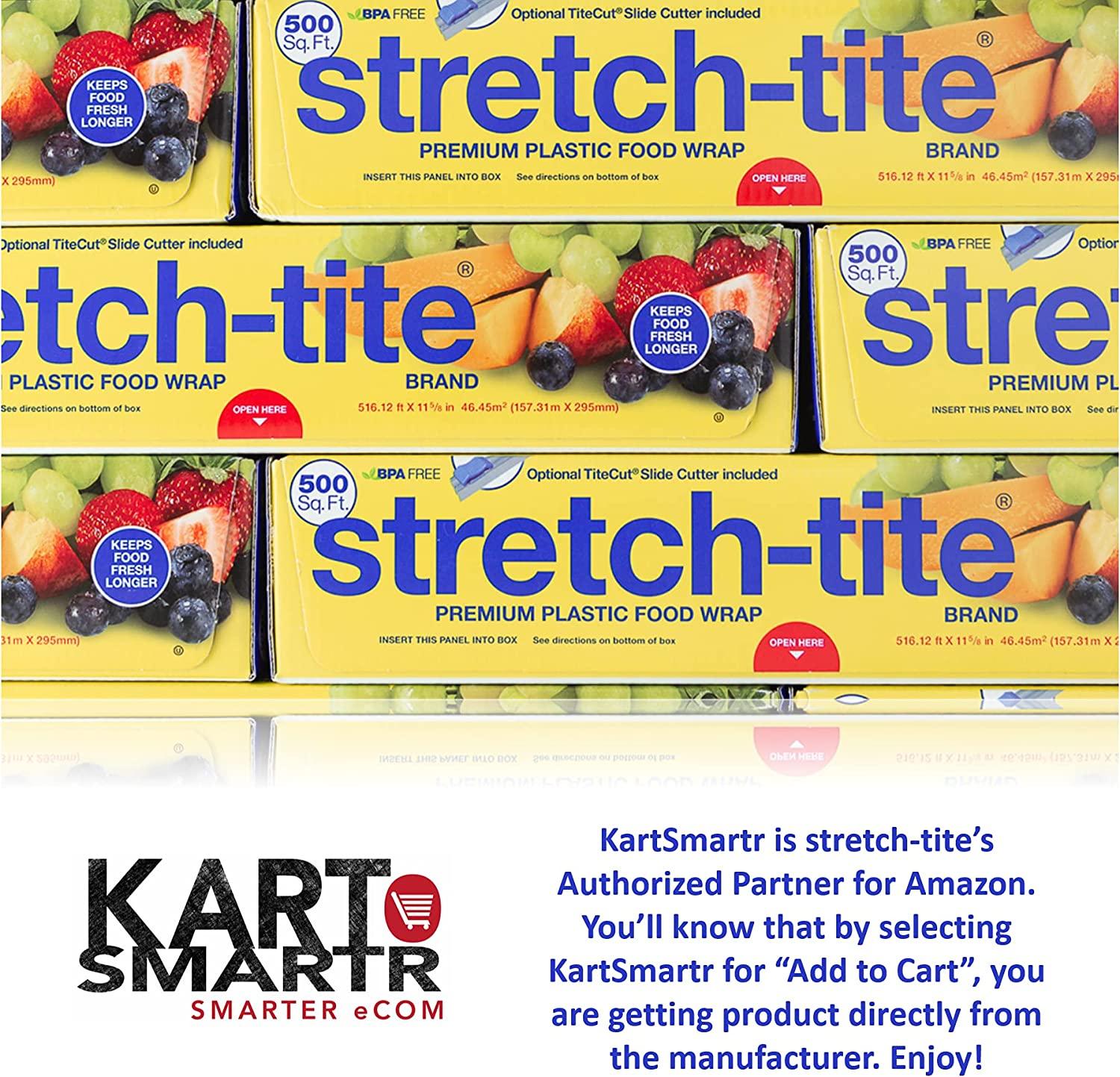 Stretch-Tite Premium Plastic Food Wrap, Includes Slide Cutter