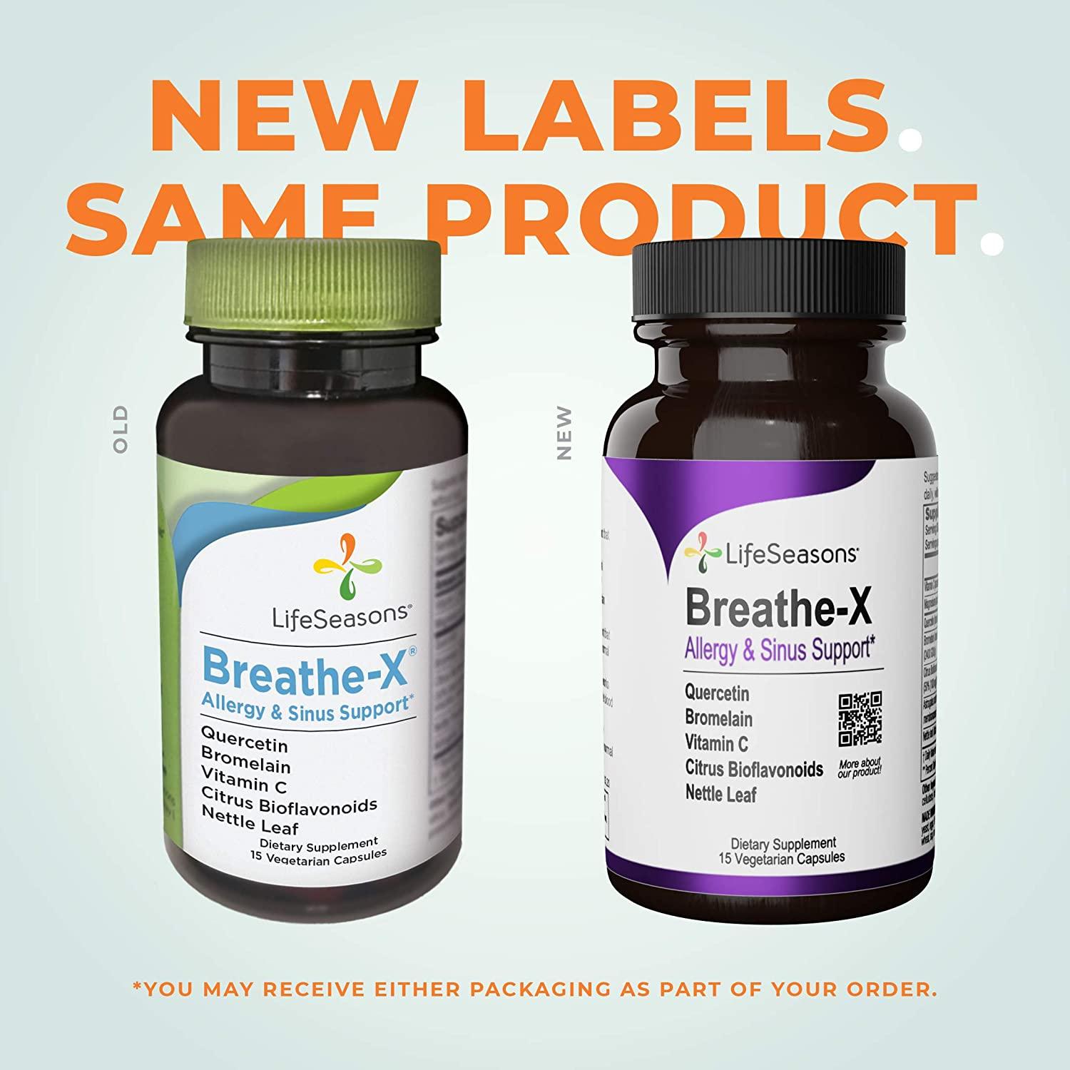 LifeSeasons BreatheX Allergy & Sinus Support 15 Vegicaps
