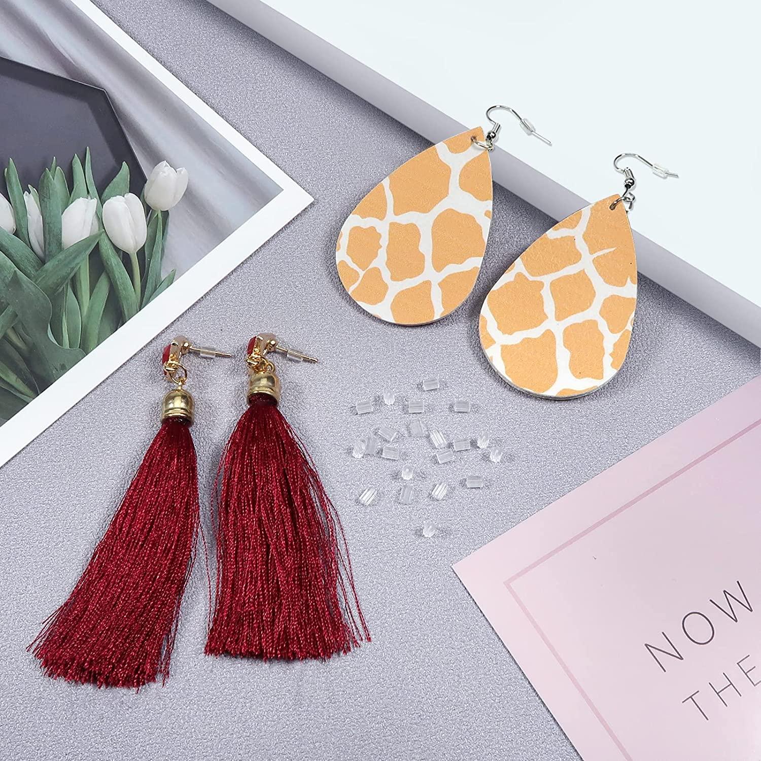 TOAOB 144pcs Clear Plastic Rubber Safety Earring Backs Soft Silicone