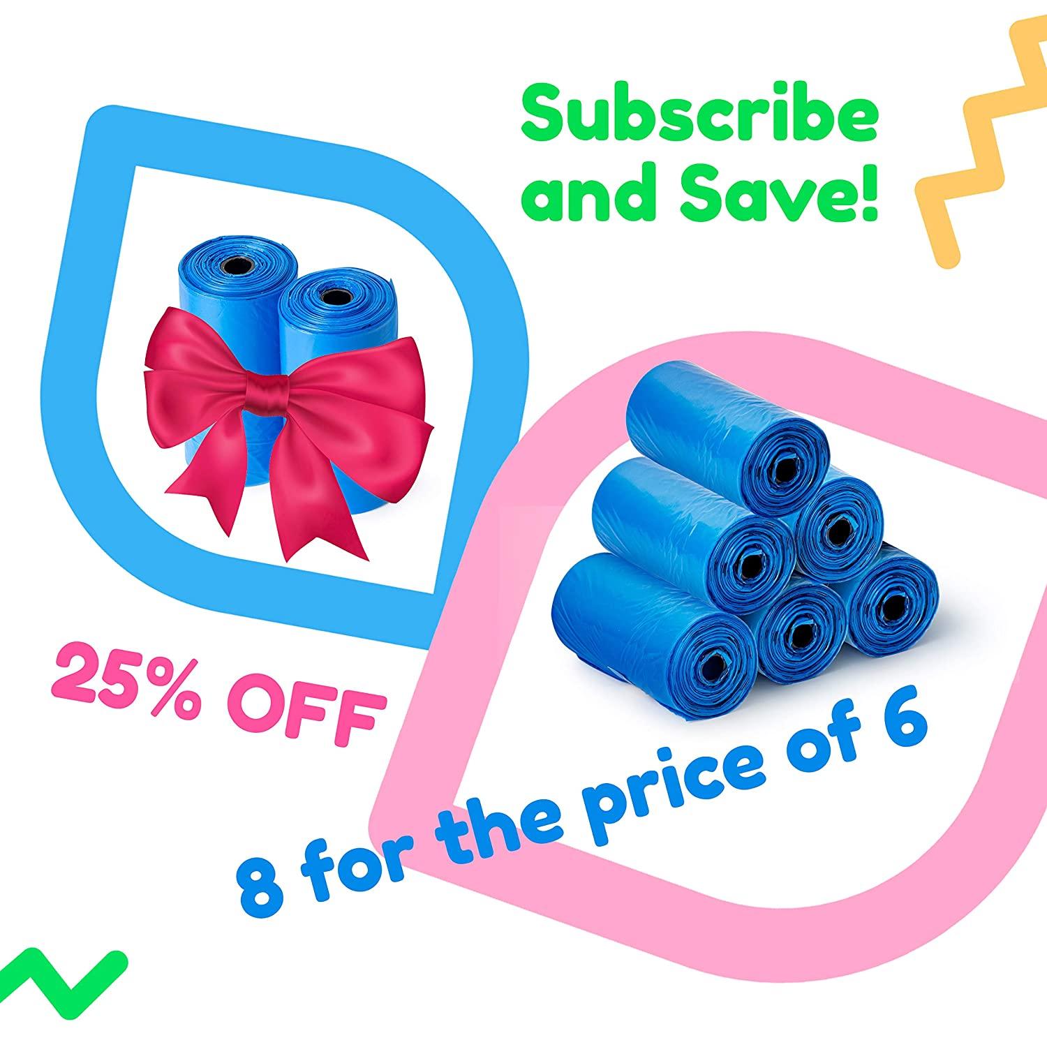 Toolik Diaper Bag Dispenser Refills Disposable Unscented Waste Bags (8